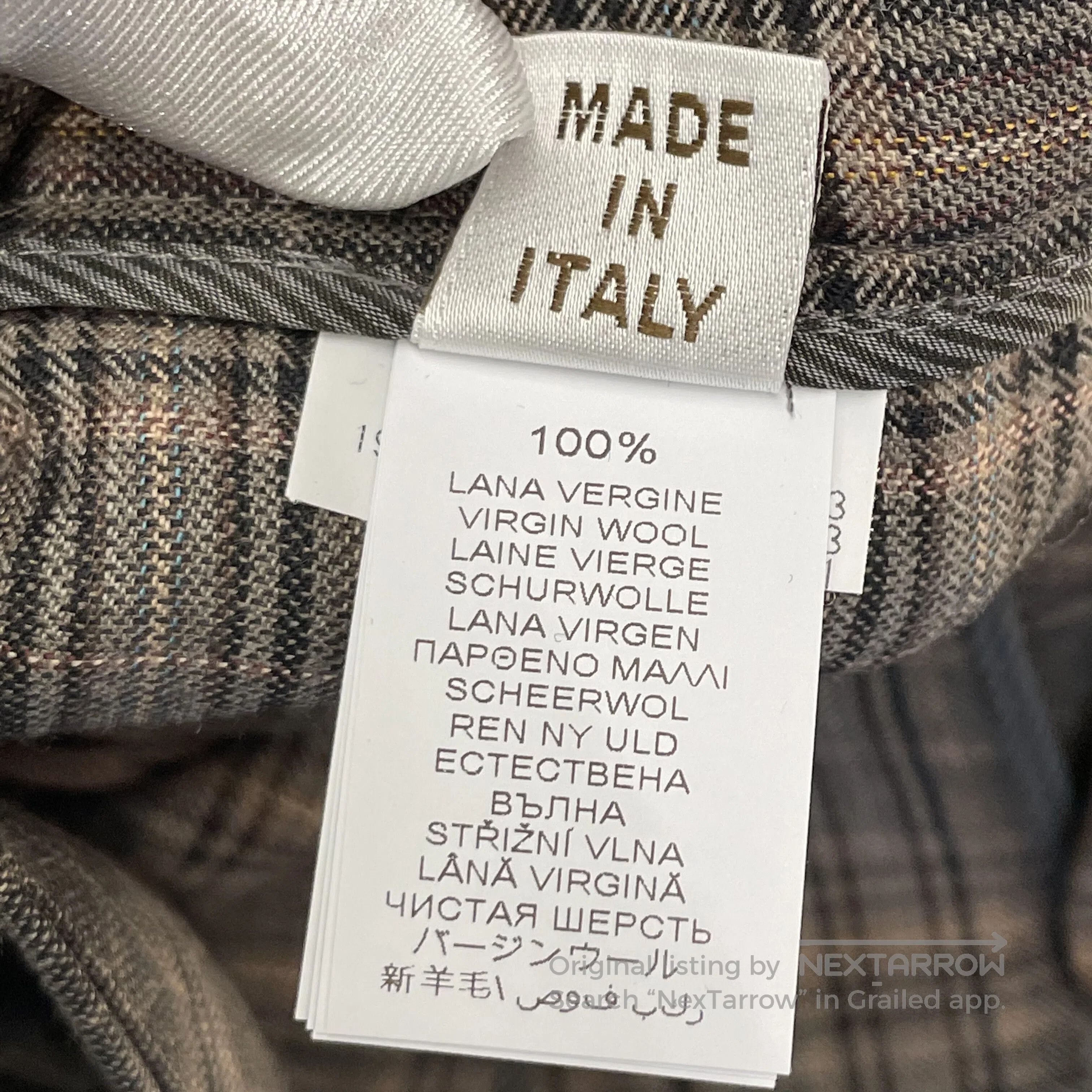 Brunello Cucinelli Brunello Cucinelli Brown Plaid Wool Pants. Size US 40 / EU 56 - 5 Thumbnail