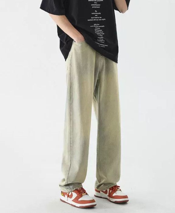 Japanese Brand Retro men's loose-fitting work jeans Size US 32 / EU 48 - 3 Thumbnail