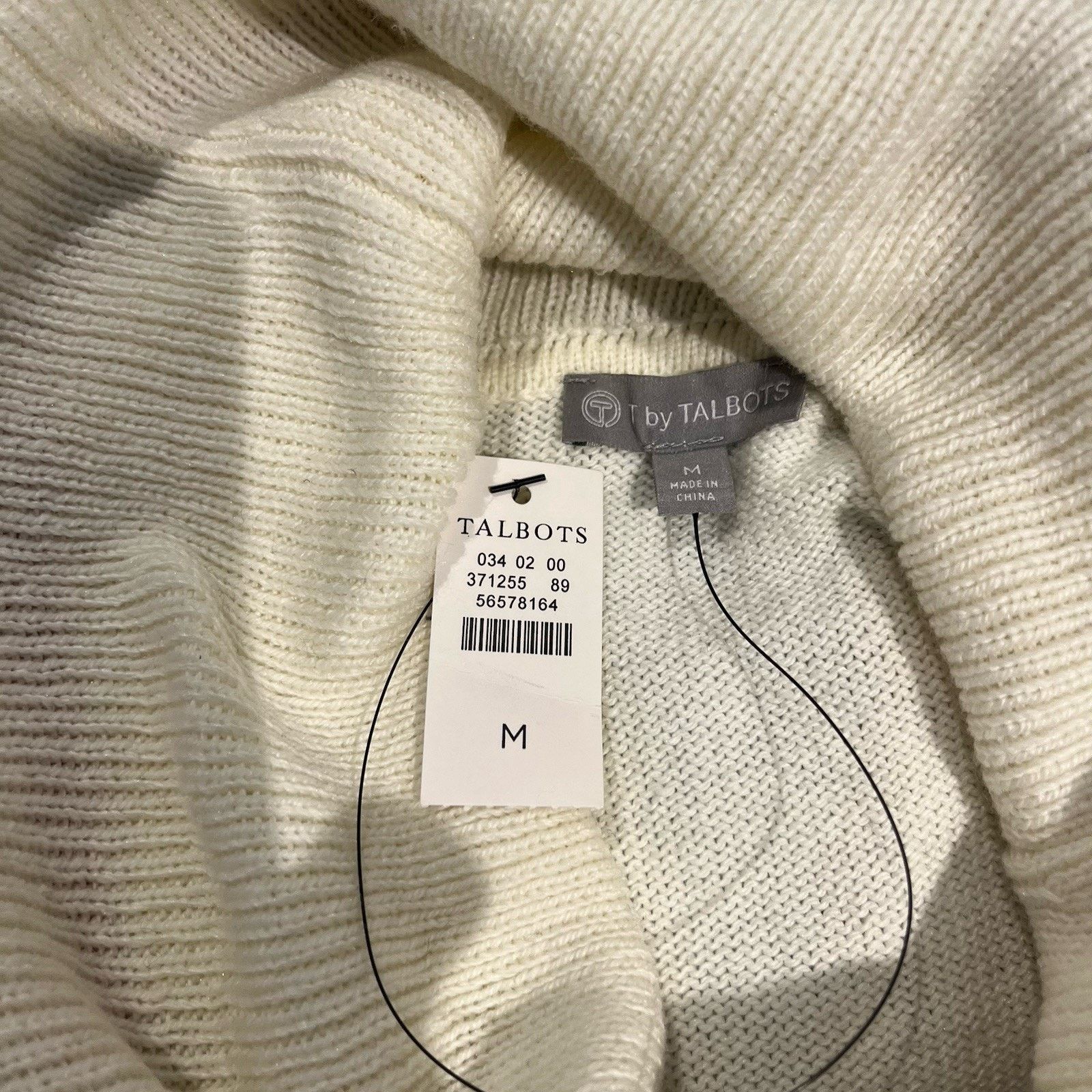 Robert Talbott T by Talbots women's M drawstring wool blend sweater NWT Size M / US 6-8 / IT 42-44 - 7 Thumbnail