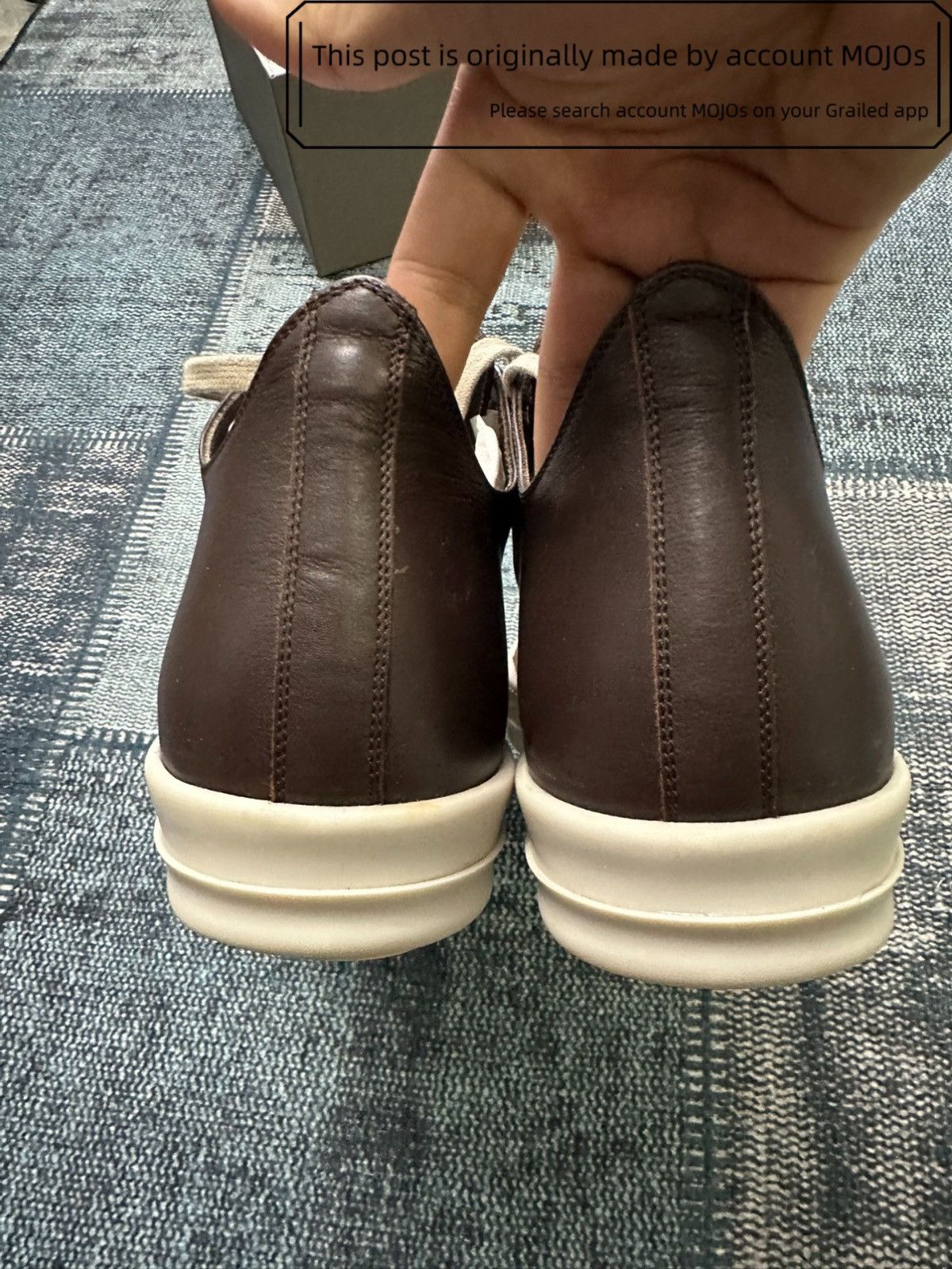 Rick Owens Sz 42 Rick Owens Dark Brown Temple Low-Top mojos2359514 Size US 9 / EU 42 - 4 Thumbnail