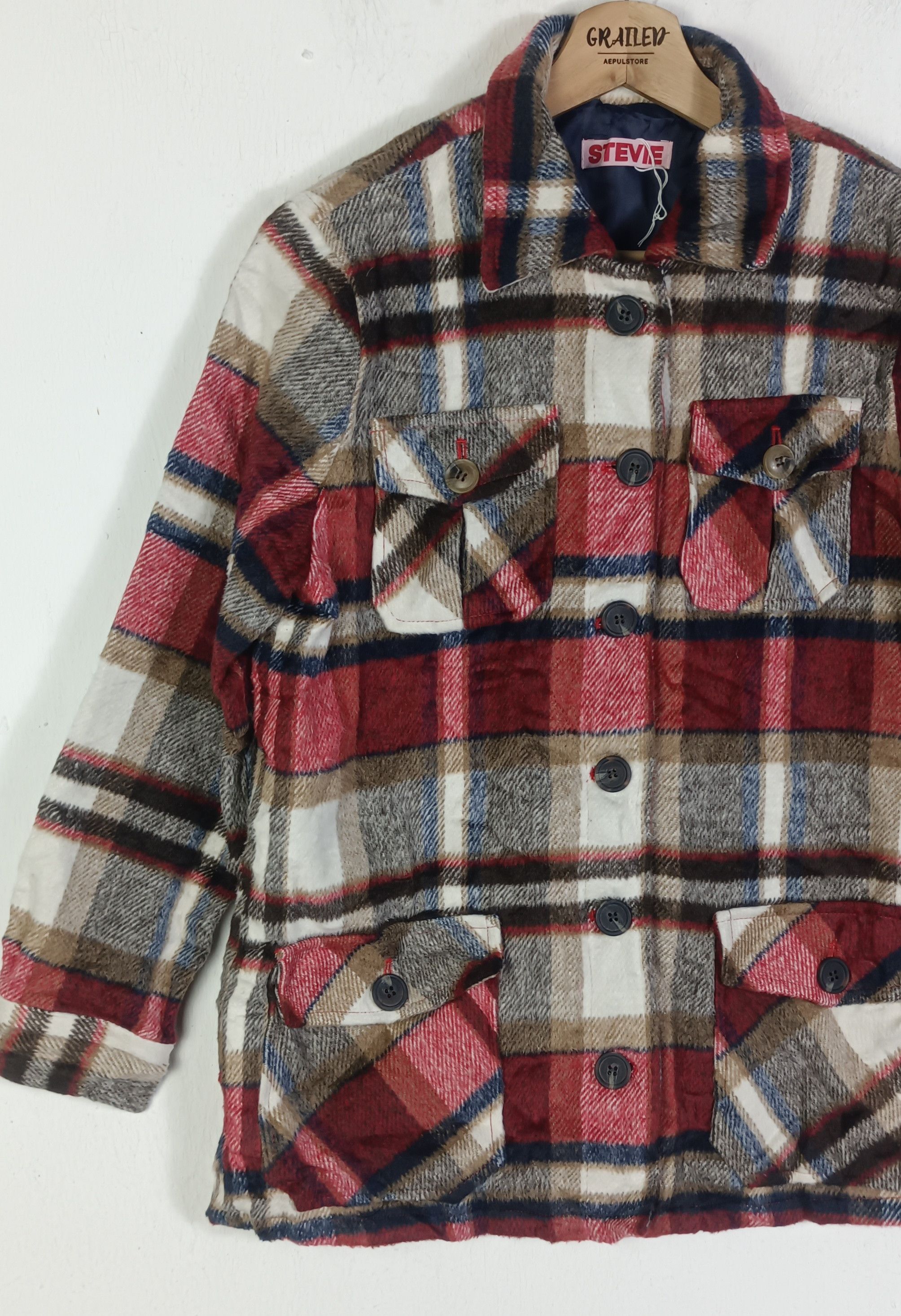 Japanese Brand Stevie BAD Super Underground Factory Flannel Jacket Size US M / EU 48-50 / 2 - 5 Thumbnail