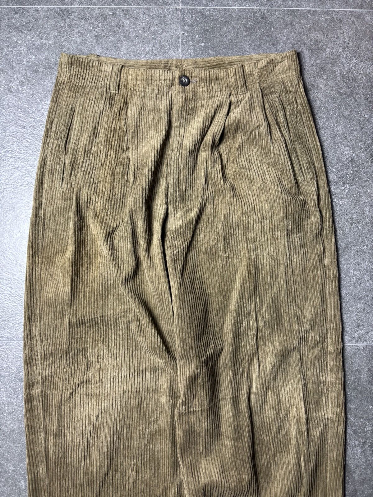Emporio Armani 1990s Emporio Armani Corduroy Baggy Pants Size US 31 - 3 Thumbnail