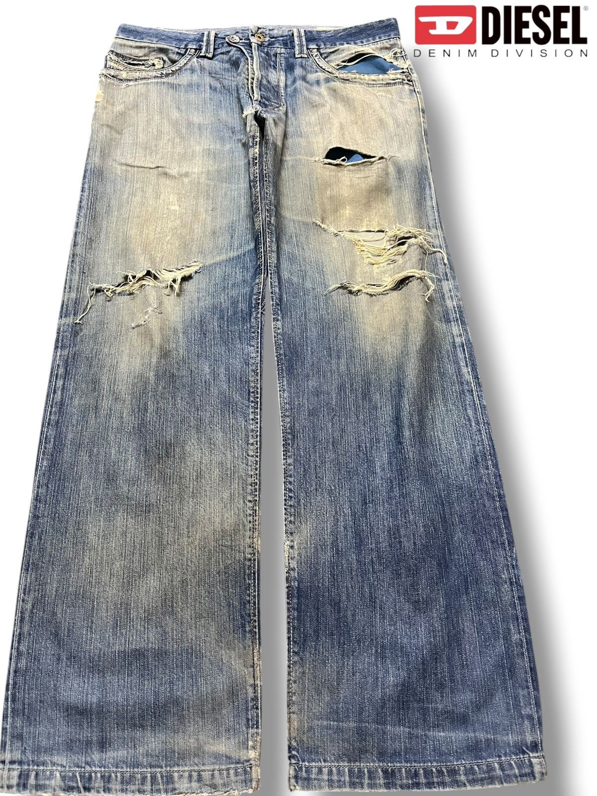 Diesel Vintage Diesel Arker F.P.Baggy Mudwash Ripped Denim Size US 35 - 1 Thumbnail