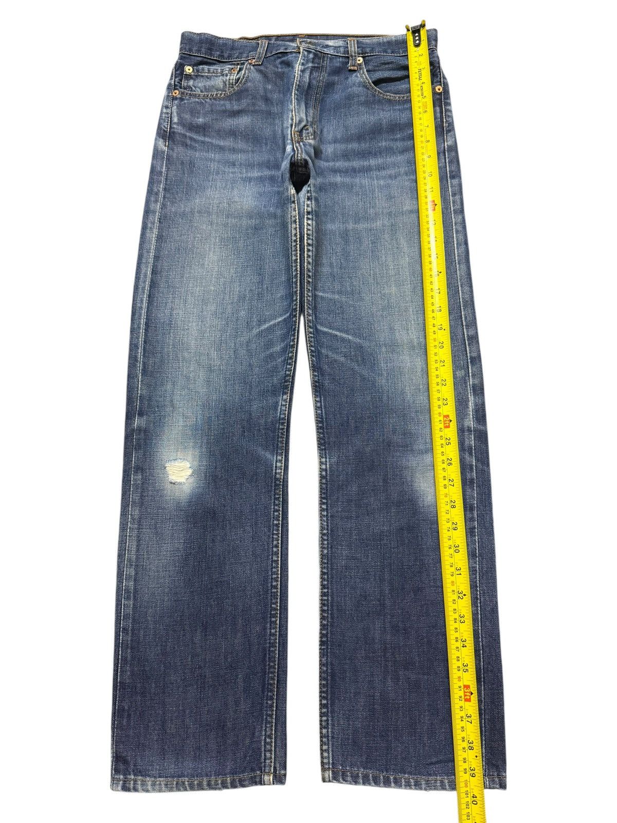 Levi's Vintage 90s Levis 505 Blue Faded Wash Distress Straight Leg Size US 30 / EU 46 - 10 Thumbnail