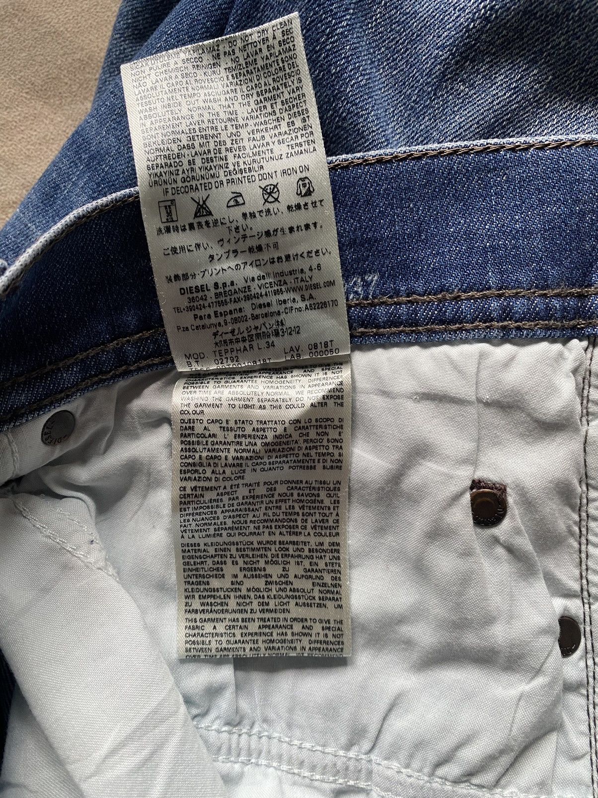 Diesel Diesel Industry Slim Fit Denim Size US 31 - 11 Thumbnail