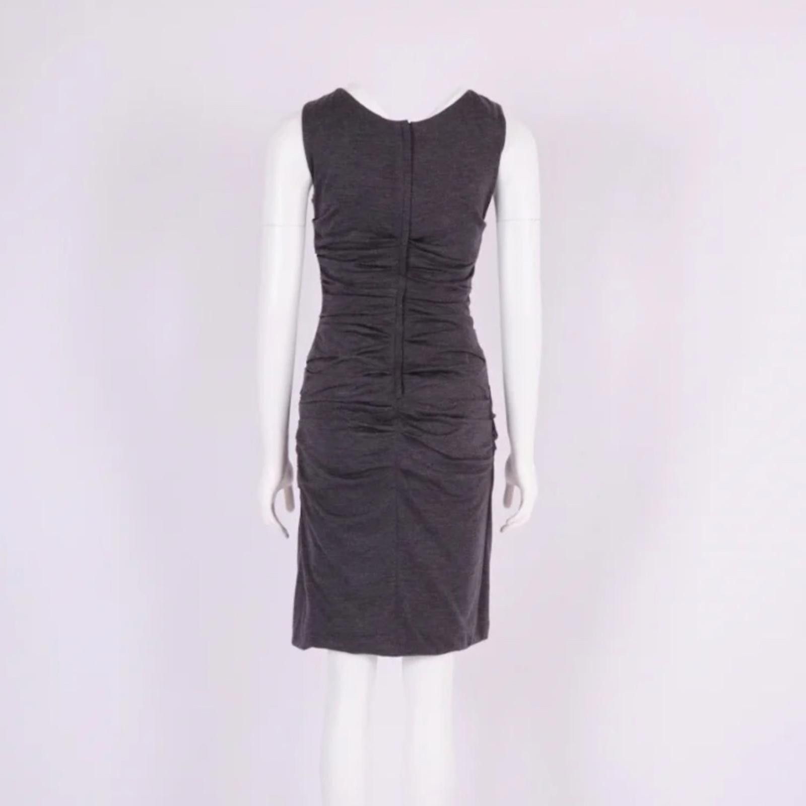 Dolce & Gabbana Dolce & Gabbana Vintage 90’s Grey Ruched Jersey Dress Size XS / US 0-2 / IT 36-38 - 7 Thumbnail