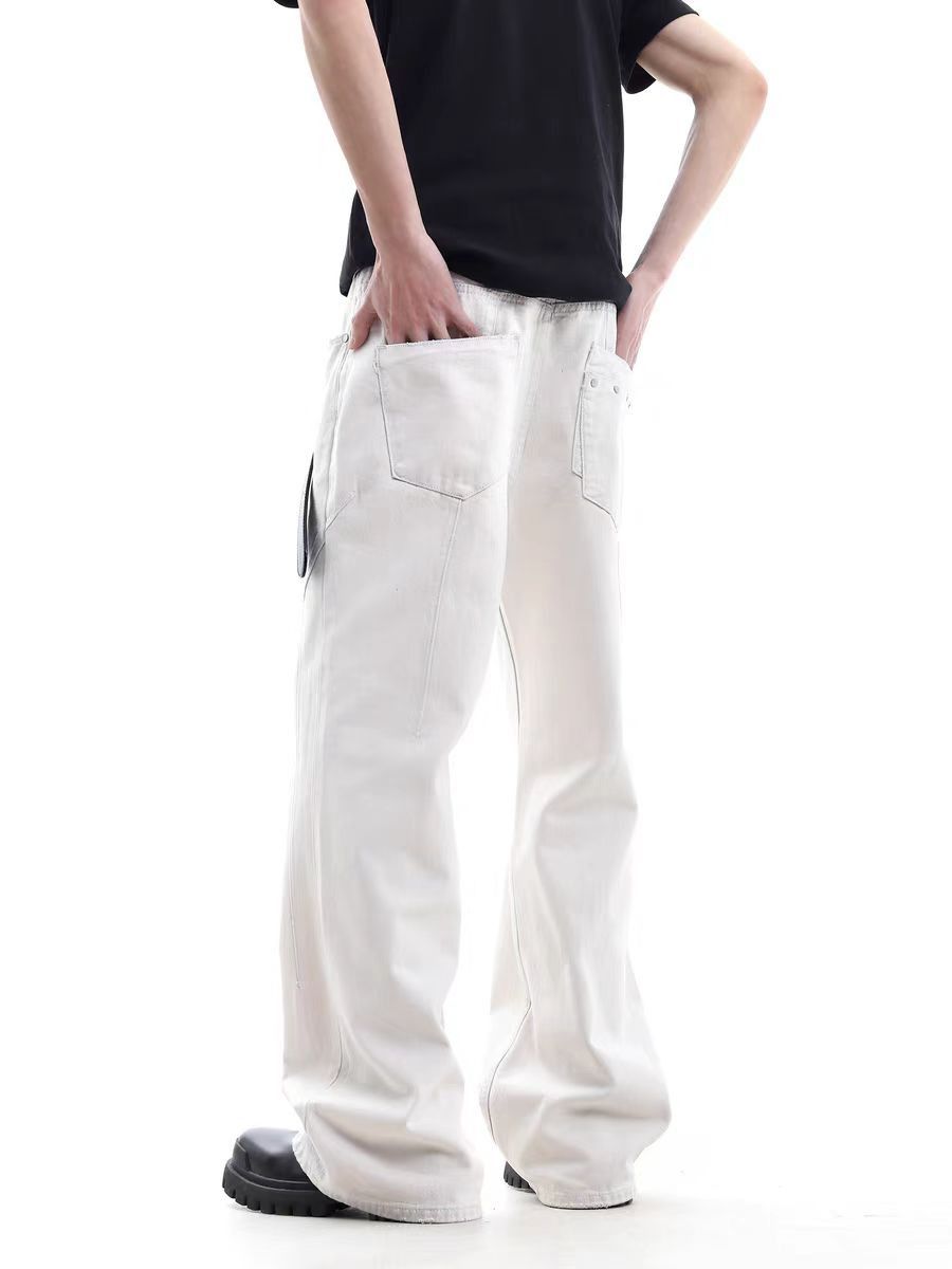 Jean White loose-fitting casual pants Size US 30 / EU 46 - 3 Thumbnail