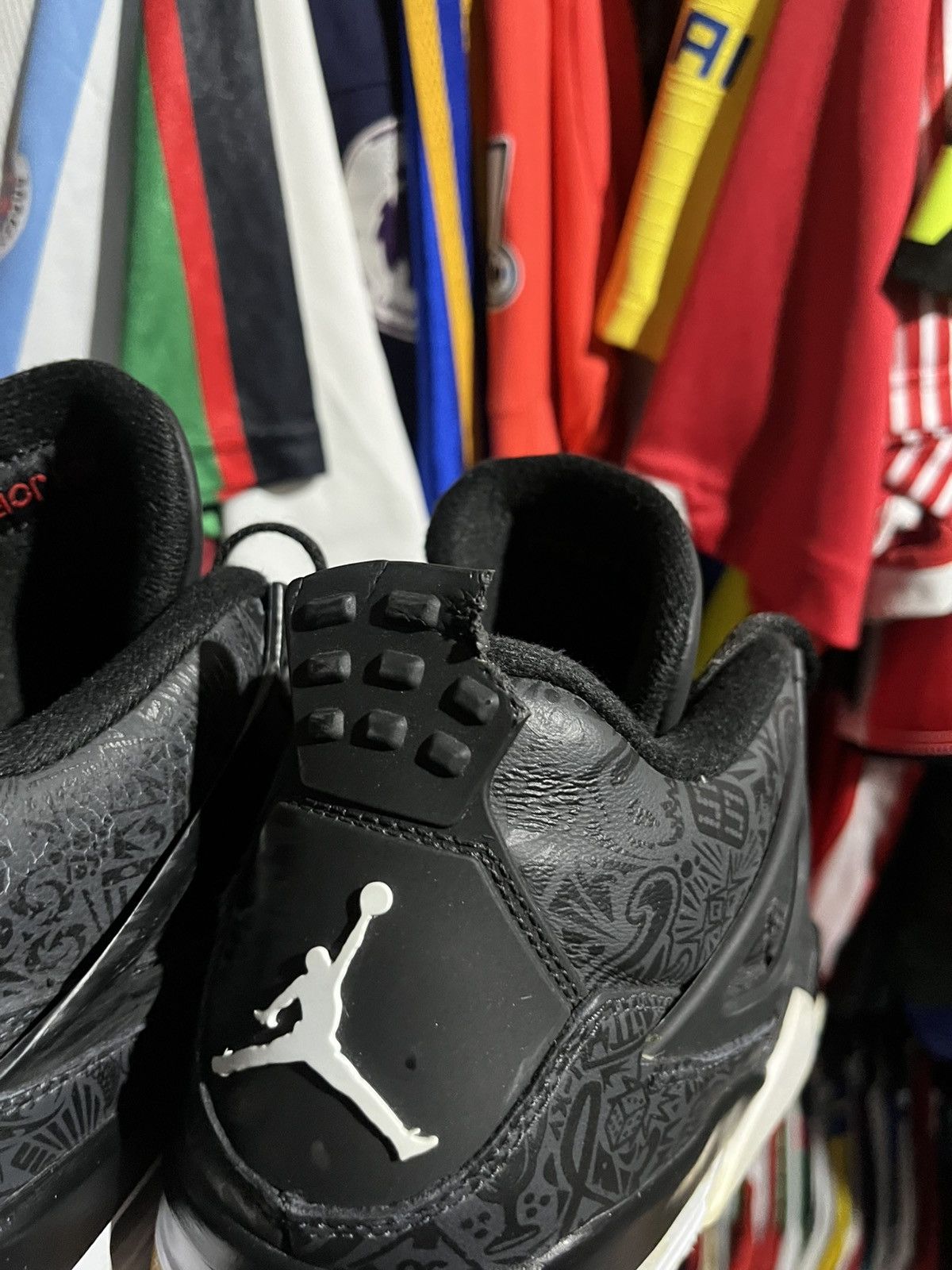 Jordan Brand × NBA Air Jordan 4 Retro SE Laser Black Gum 2018 Size US 10 / EU 43 - 6 Thumbnail