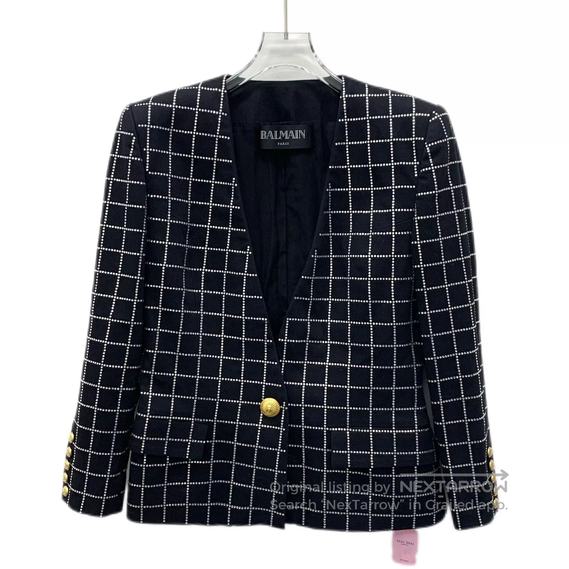 Balmain balmain black checkered v. Size US M / EU 48-50 / 2 - 1 Thumbnail