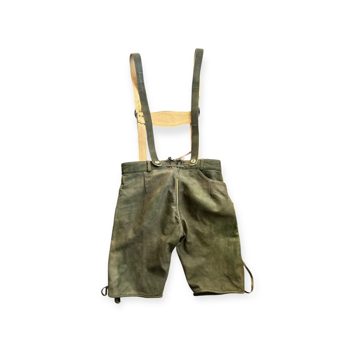Vintage Vintage German Lederhosen Embroidered Leather Shorts Size US 32 / EU 48 - 2 Thumbnail