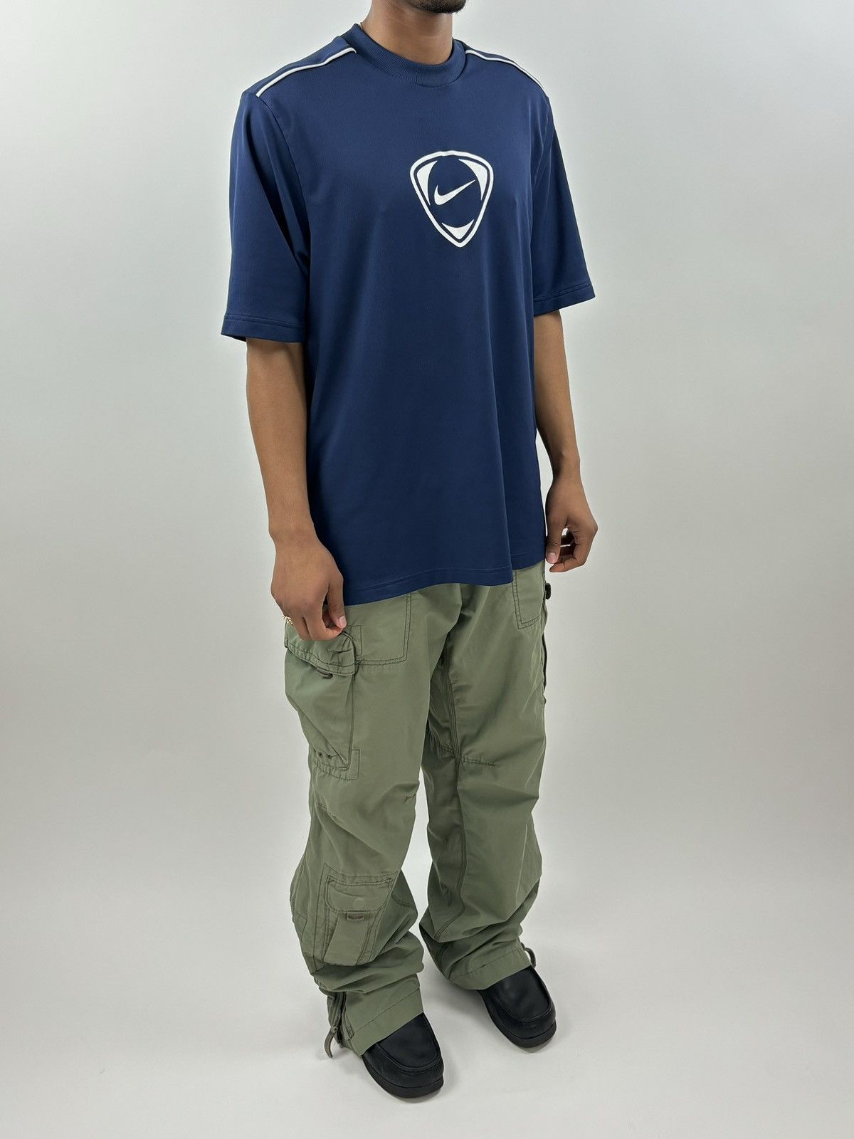 Nike × Vintage vintage Y2K NIKE TEAM Center Swoosh Soccer jersey Size US L / EU 52-54 / 3 - 1 Thumbnail