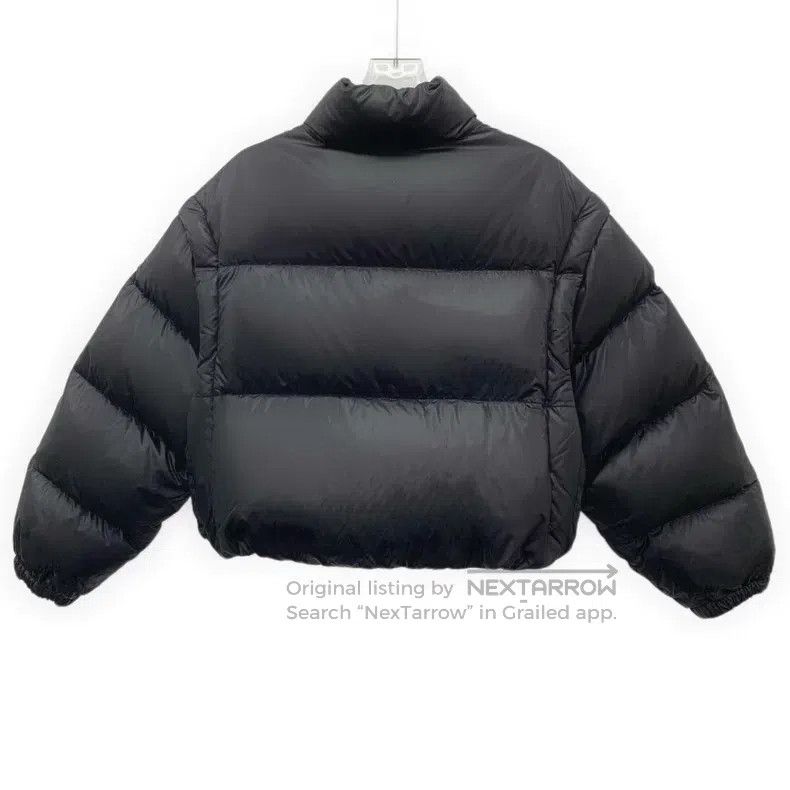 Prada Prada 21 black logo triangle stand-up collar down jacket Size XXS / US 00 / IT 34 - 2 Thumbnail