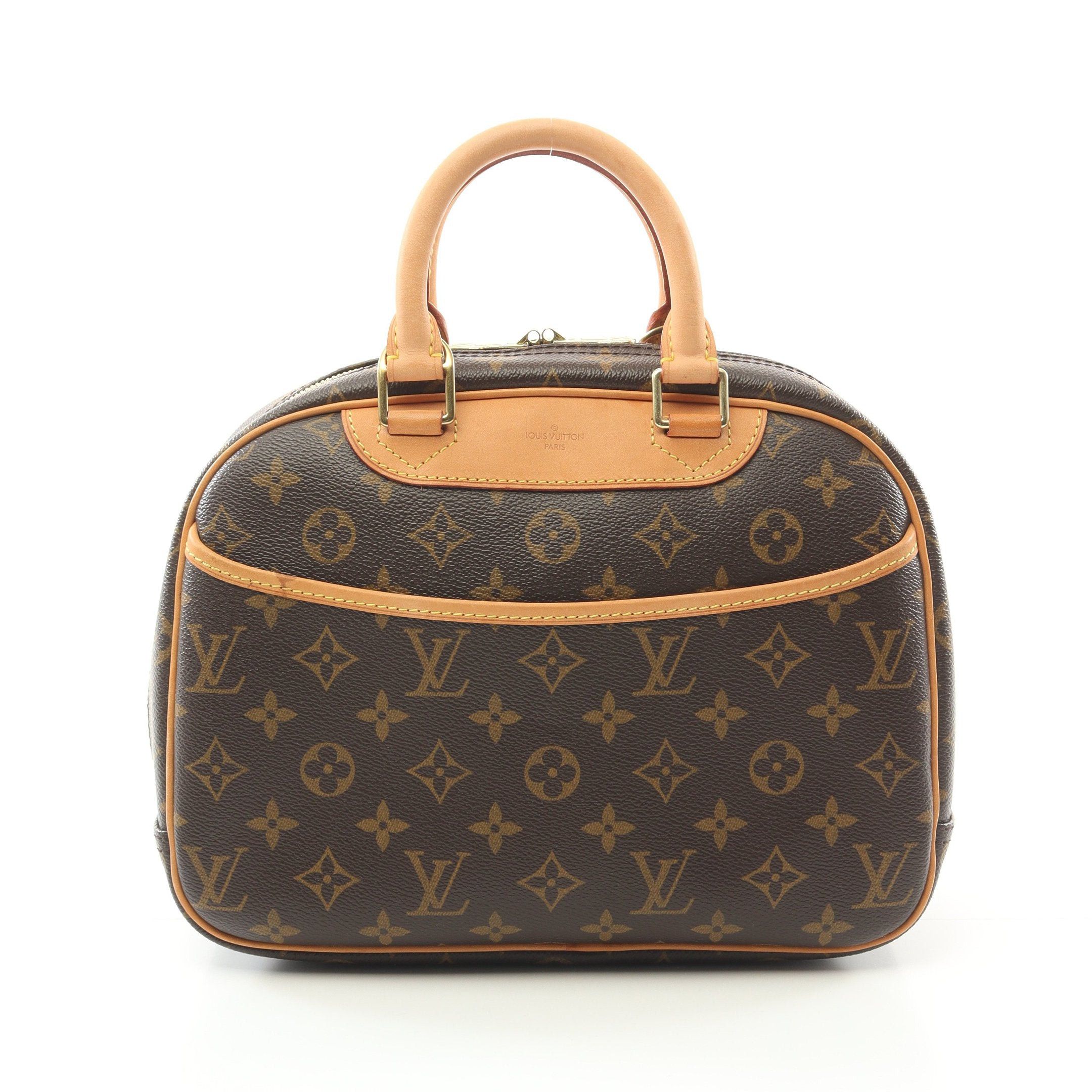 Louis Vuitton Louis Vuitton Trouville Monogram Handbag Leather Brown Size ONE SIZE - 1 Thumbnail