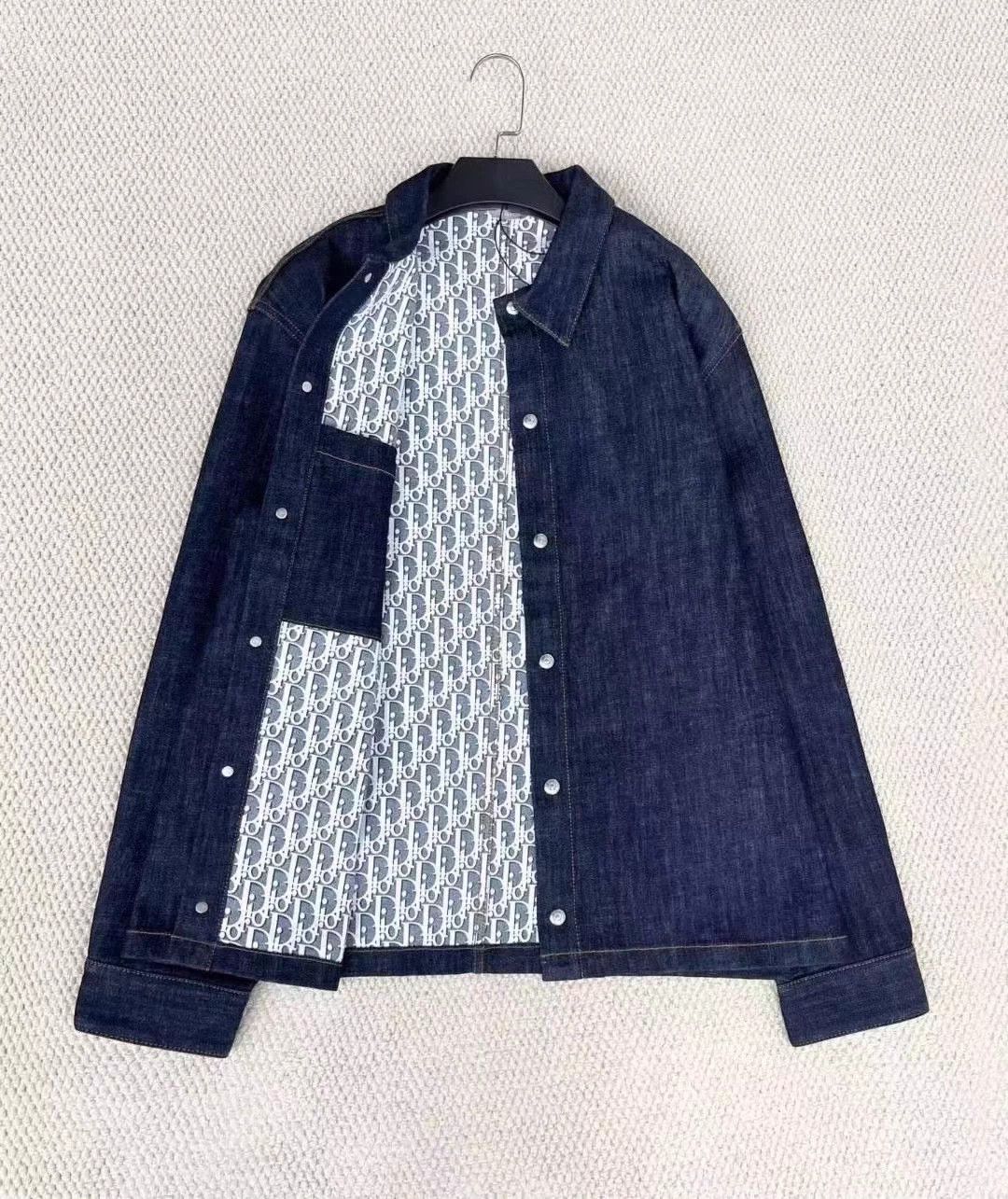 Dior Dior Oblique Logo Denim Jacket 46 Size US S / EU 44-46 / 1 - 5 Thumbnail