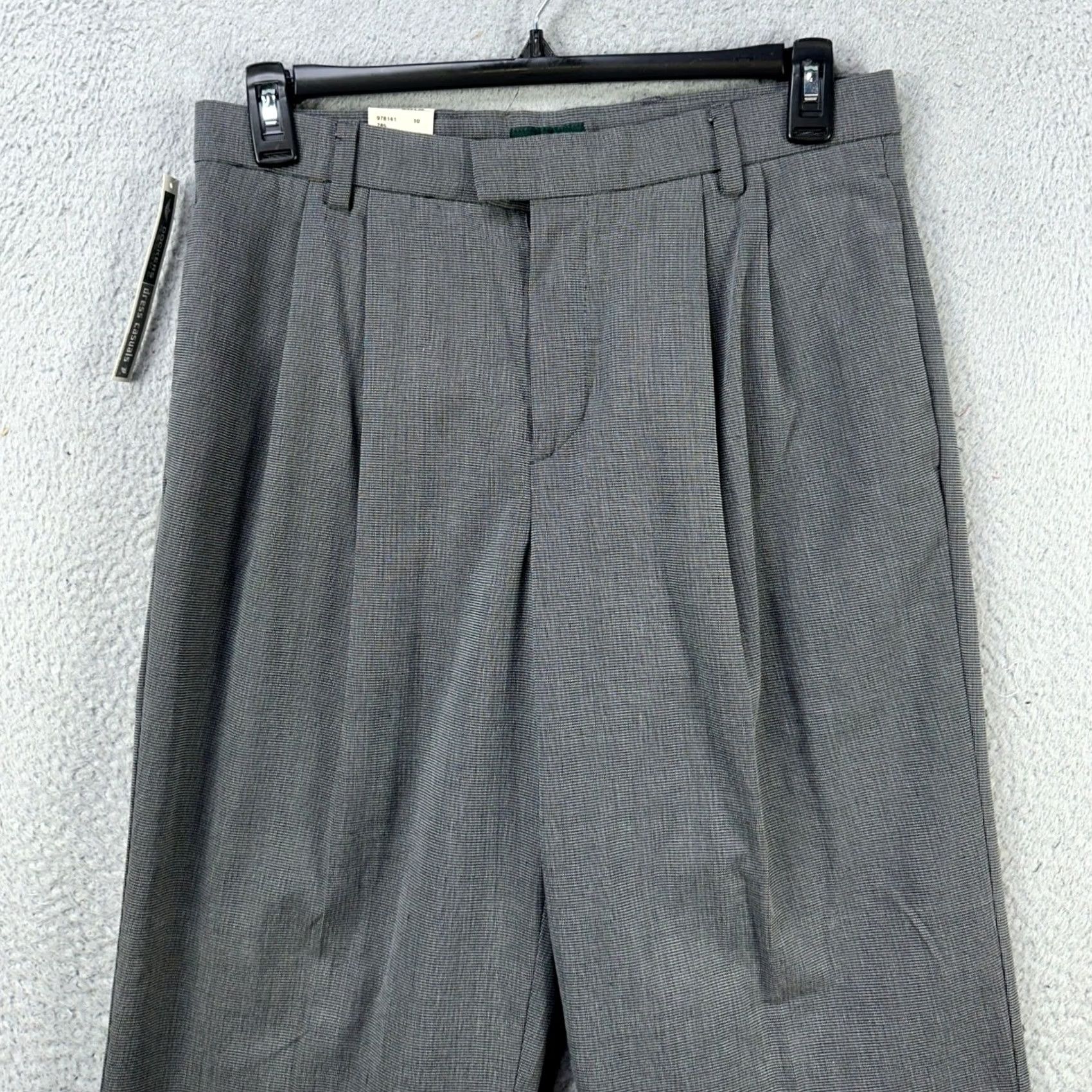 Dockers VINTAGE Dockers Recode Pants Dress Mens 33X30 Gray Pleated Micro Patterned NEW Size US 33 - 3 Thumbnail