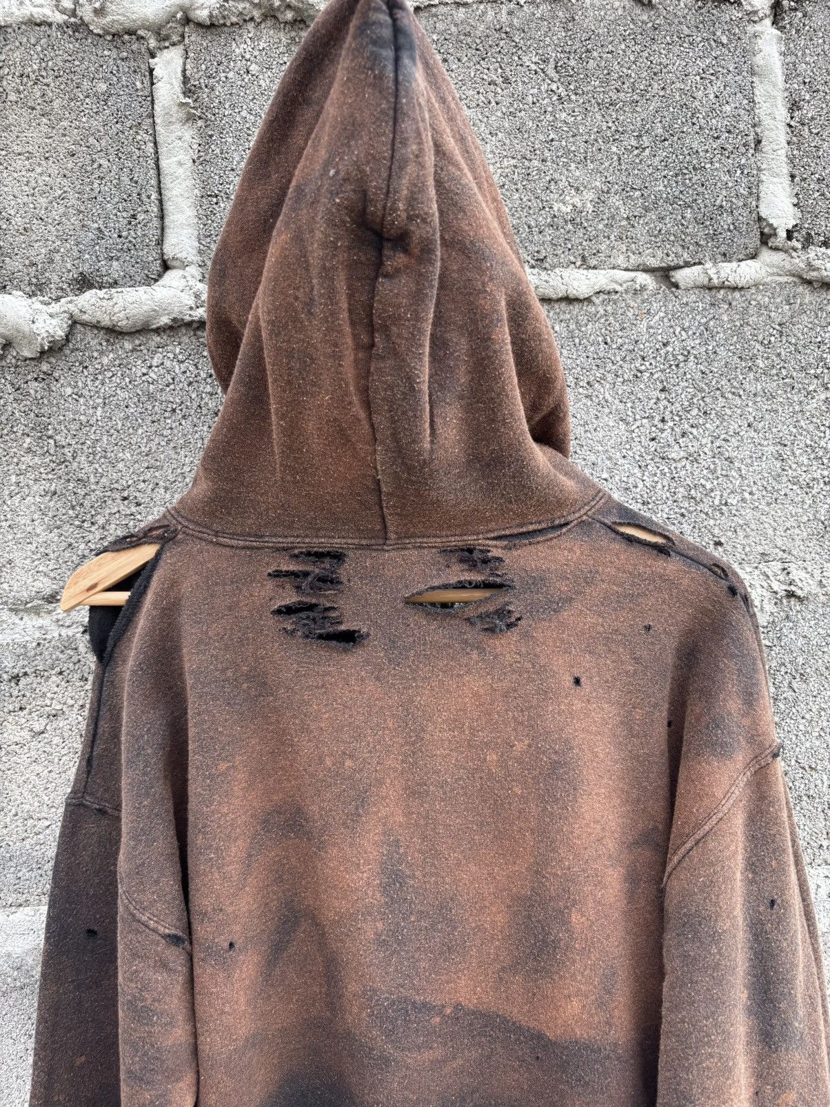 Vintage Thrashed Faded 2Tone Hoodie Distressed Size US M / EU 48-50 / 2 - 17 Thumbnail