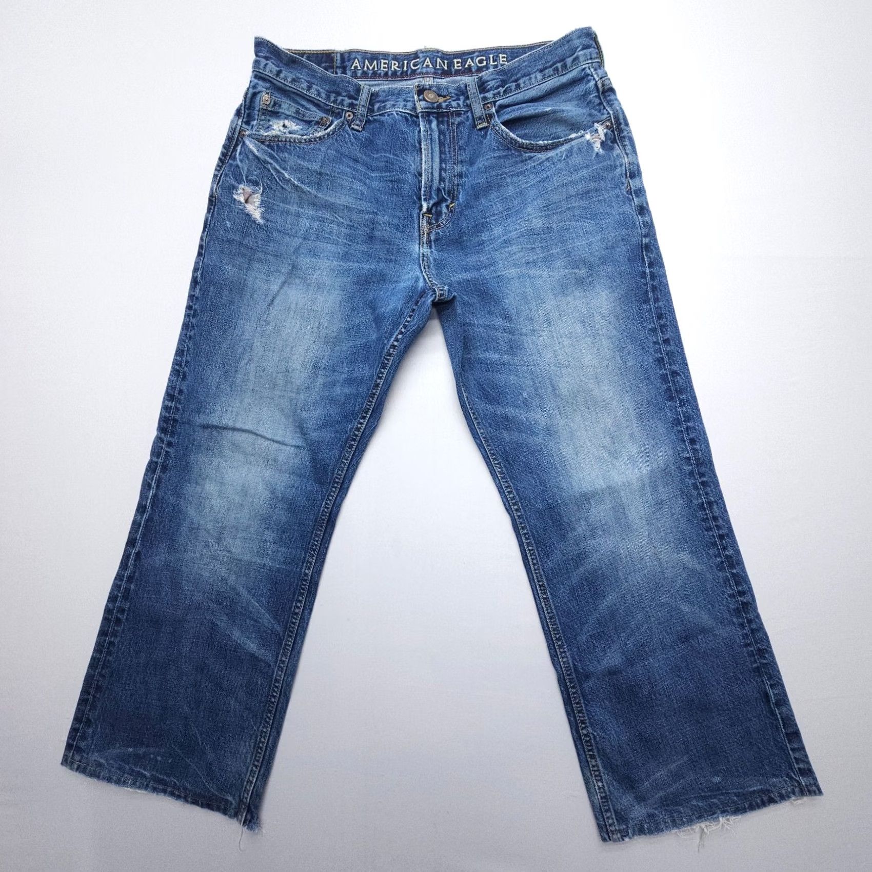 American Eagle Outfitters American Eagle Outfitters Jeans Men 34 x 26 Bootcut Dark Wash Denim 5-Pocket Regular Inseam 26"} Size US 34 / EU 50 - 2 Thumbnail