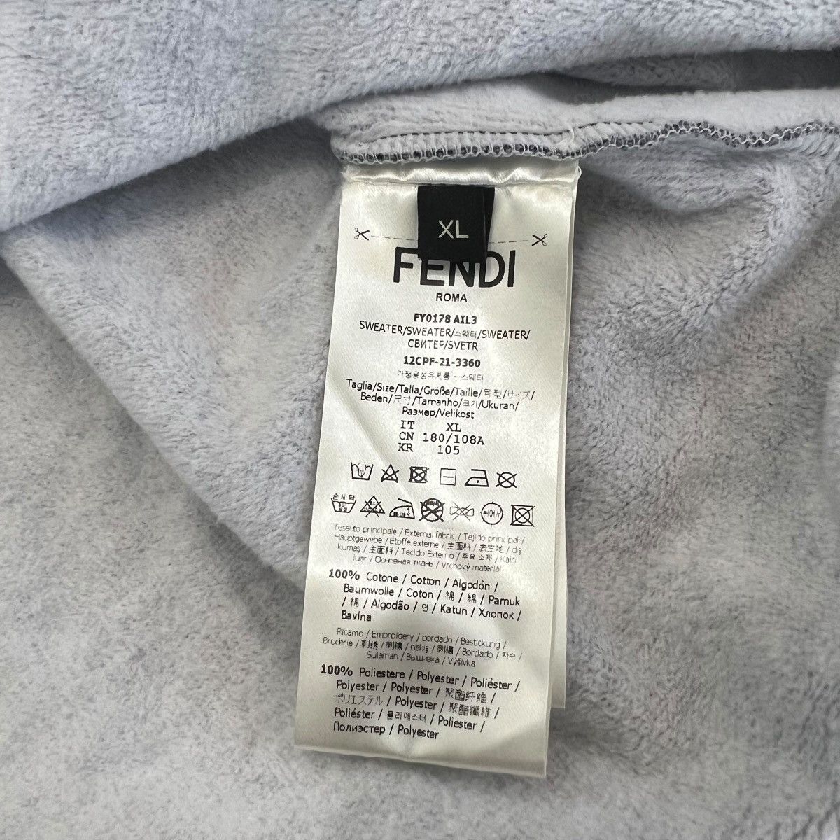 Fendi × Kim Jones FENDI 2022SS ×KIM JONES Moonlight Knit Cotton Sweater Size US XL / EU 56 / 4 - 4 Thumbnail