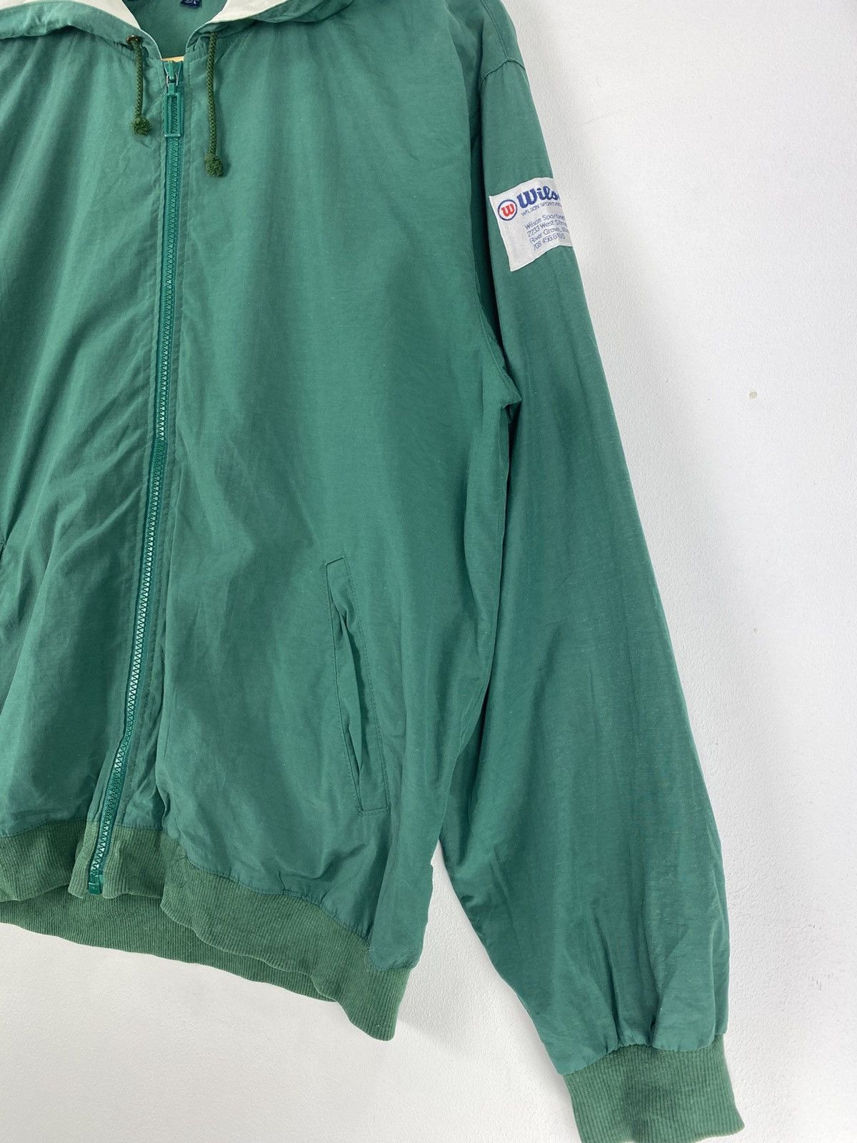 Wilson Vintage 90’s Wilson Big Logo Zipper Jacket Hoodie Size US M / EU 48-50 / 2 - 4 Thumbnail