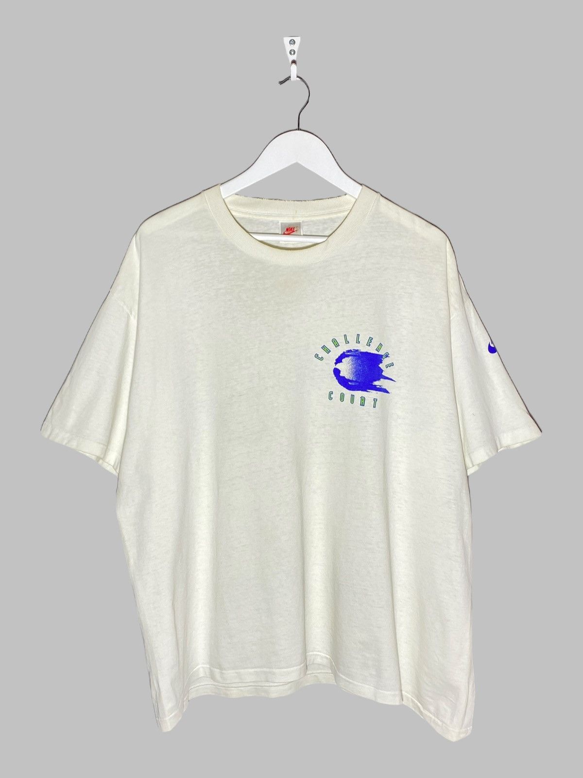 Nike Vintage 90s Nike Challenge Court Rare T-shirt Made in USA Size US XL / EU 56 / 4 - 2 Thumbnail
