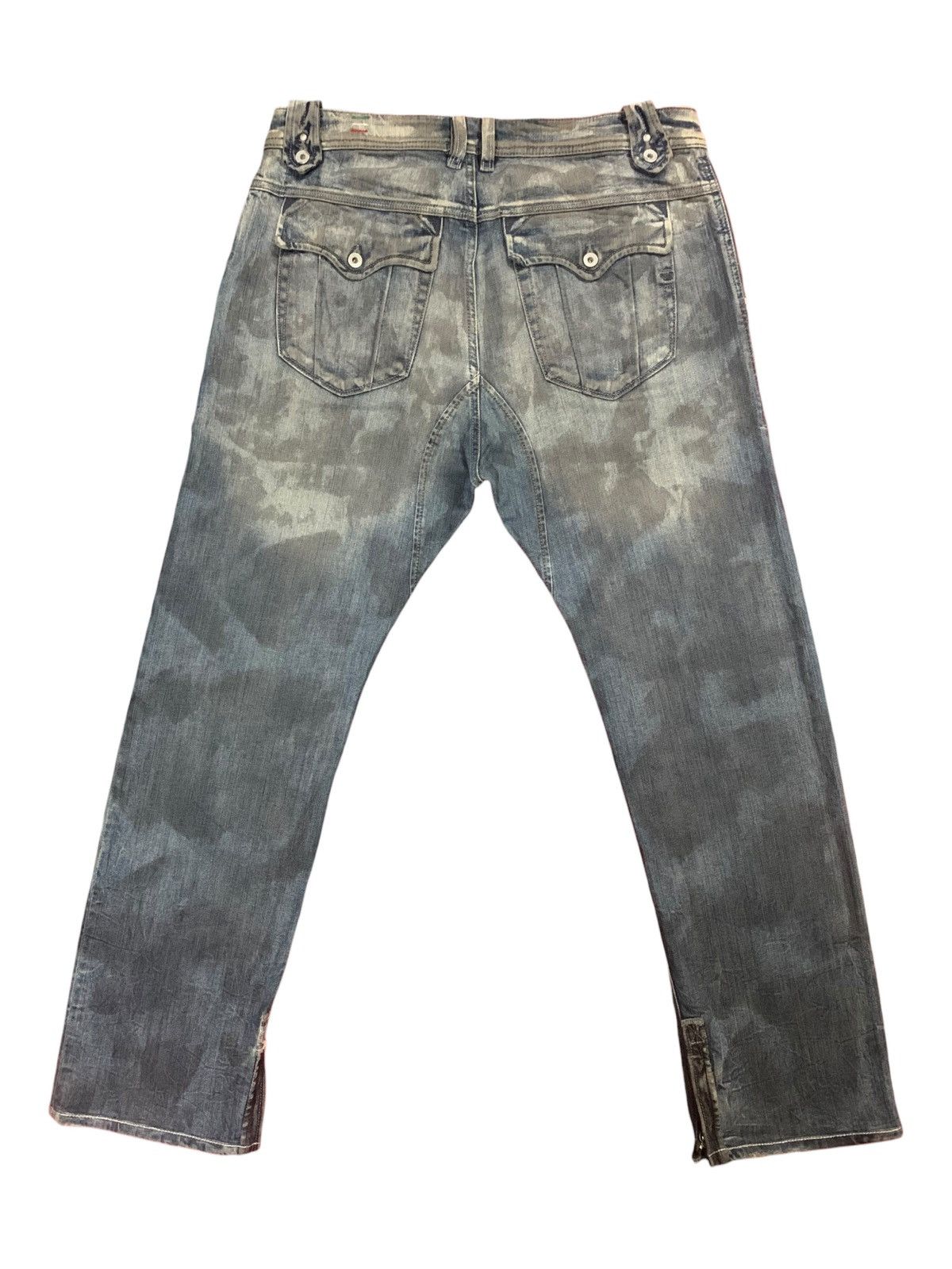 Diesel × Diesel Black Gold 🔥Rare🔥 Diesel ButtonFly Grey Mud Wash Jeans Size US 31 - 11 Thumbnail