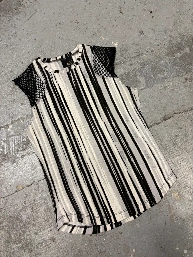 Just Cavalli × Vintage 2000s Cavalli Elevation Piano Black & White Tank Top Size S / US 4 / IT 40 - 3 Thumbnail