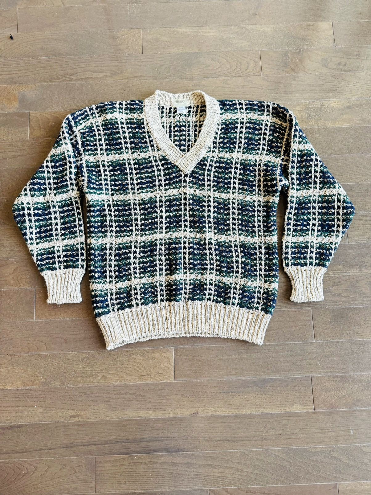 Vintage Vintage Knit sweater Bonner of Ireland v-neck linen blend Size US M / EU 48-50 / 2 - 2 Thumbnail