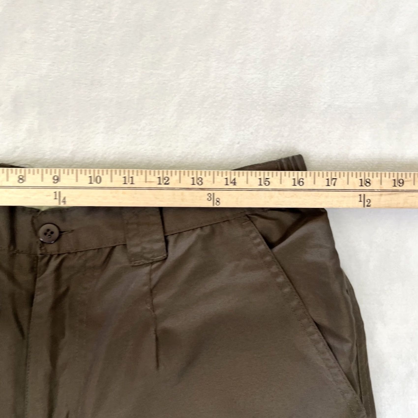 Vintage Rustic Ridge Cargo Pants Mens Medium Brown Convertible Elastic Waist Hiking Pants Size US 31 - 3 Thumbnail
