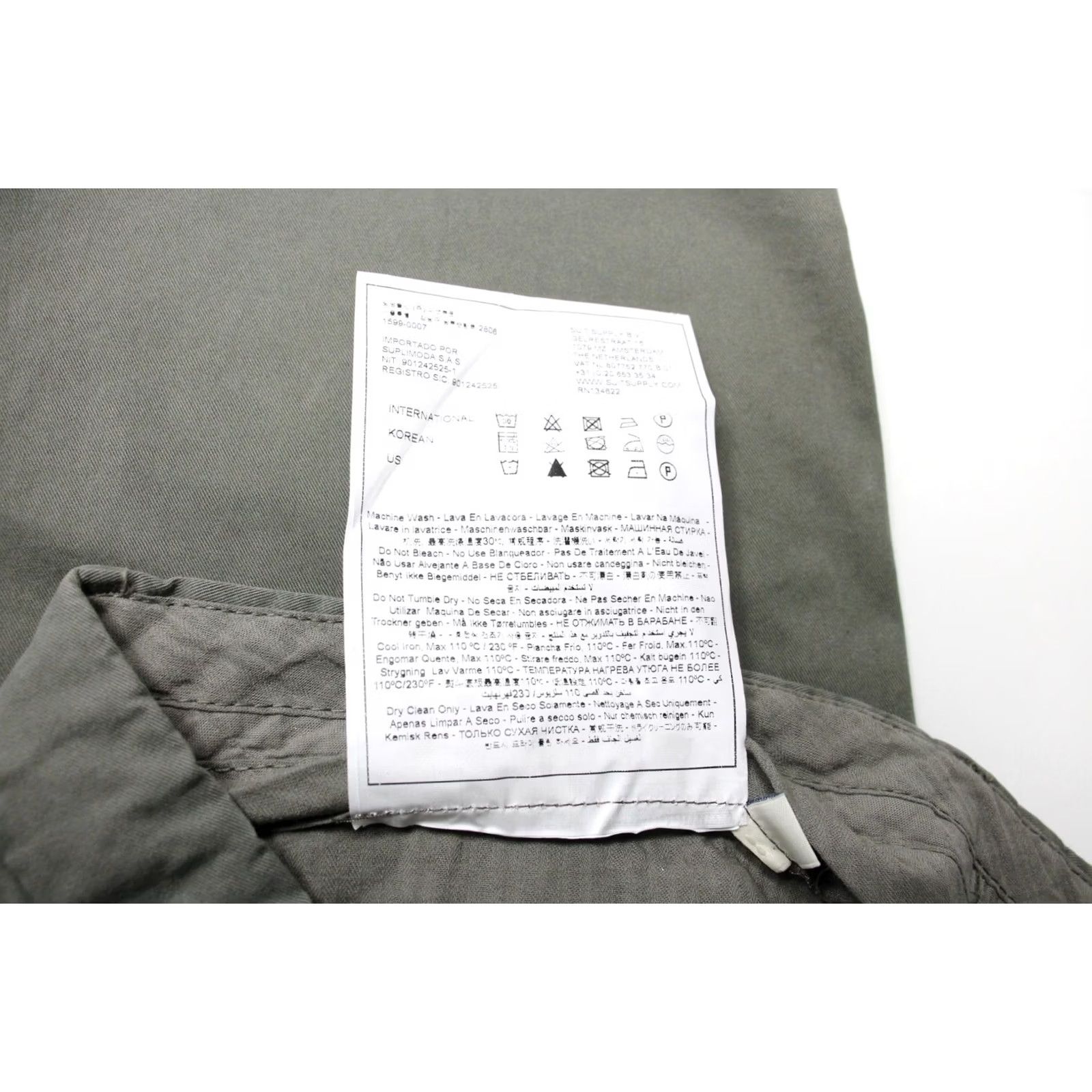 Suitsupply SUITSUPPLY Porto Novo Trousers Men UK 38 Stretch Chino Pockets Zip Fly Green 98% cotton 2% elastane Regular Mens Size US 38 / EU 54 - 6 Thumbnail