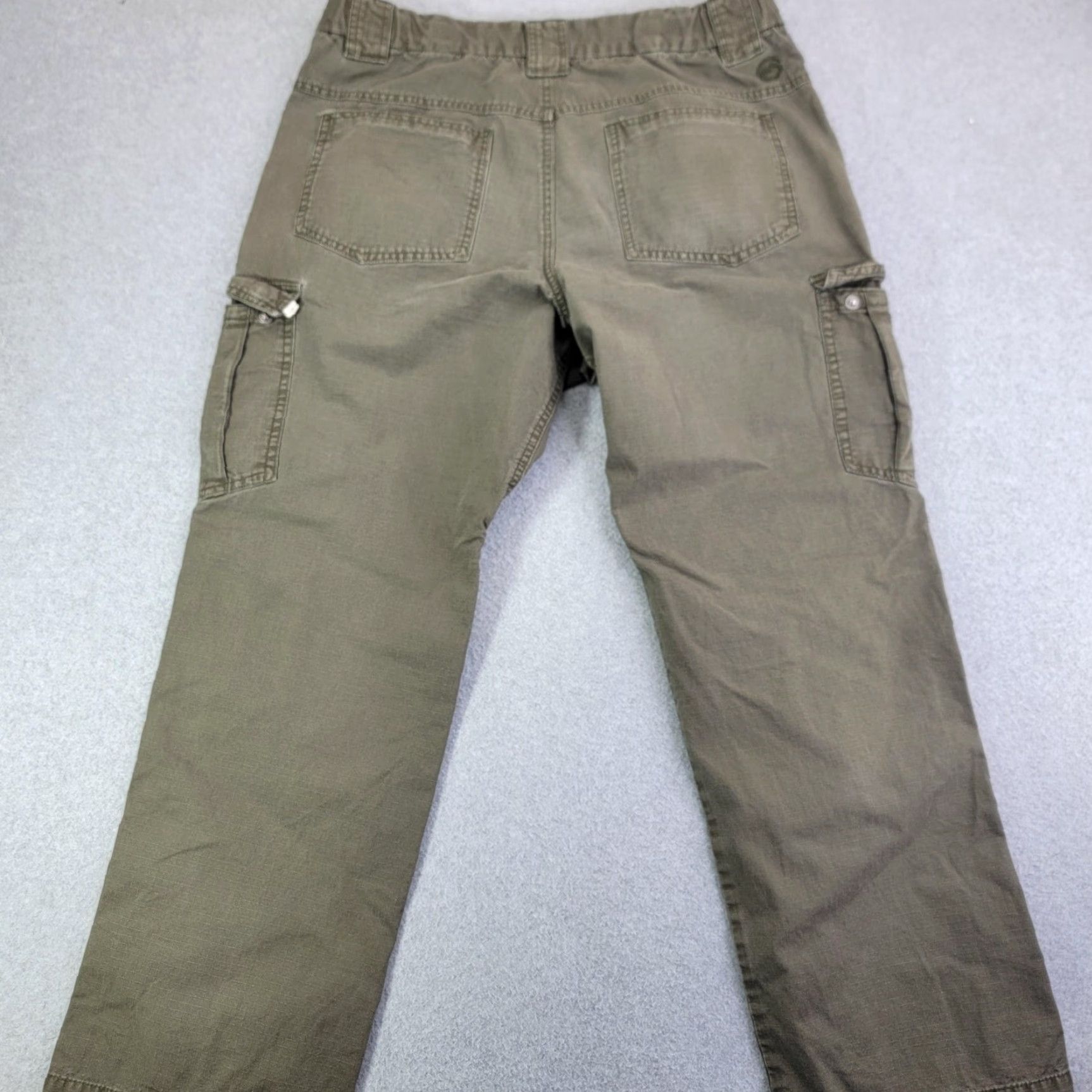 Vintage Magellan Outdoors Pants Mens 36x32 Green Cargo Canvas Elastic Waist Pockets Size US 36 / EU 52 - 5 Thumbnail