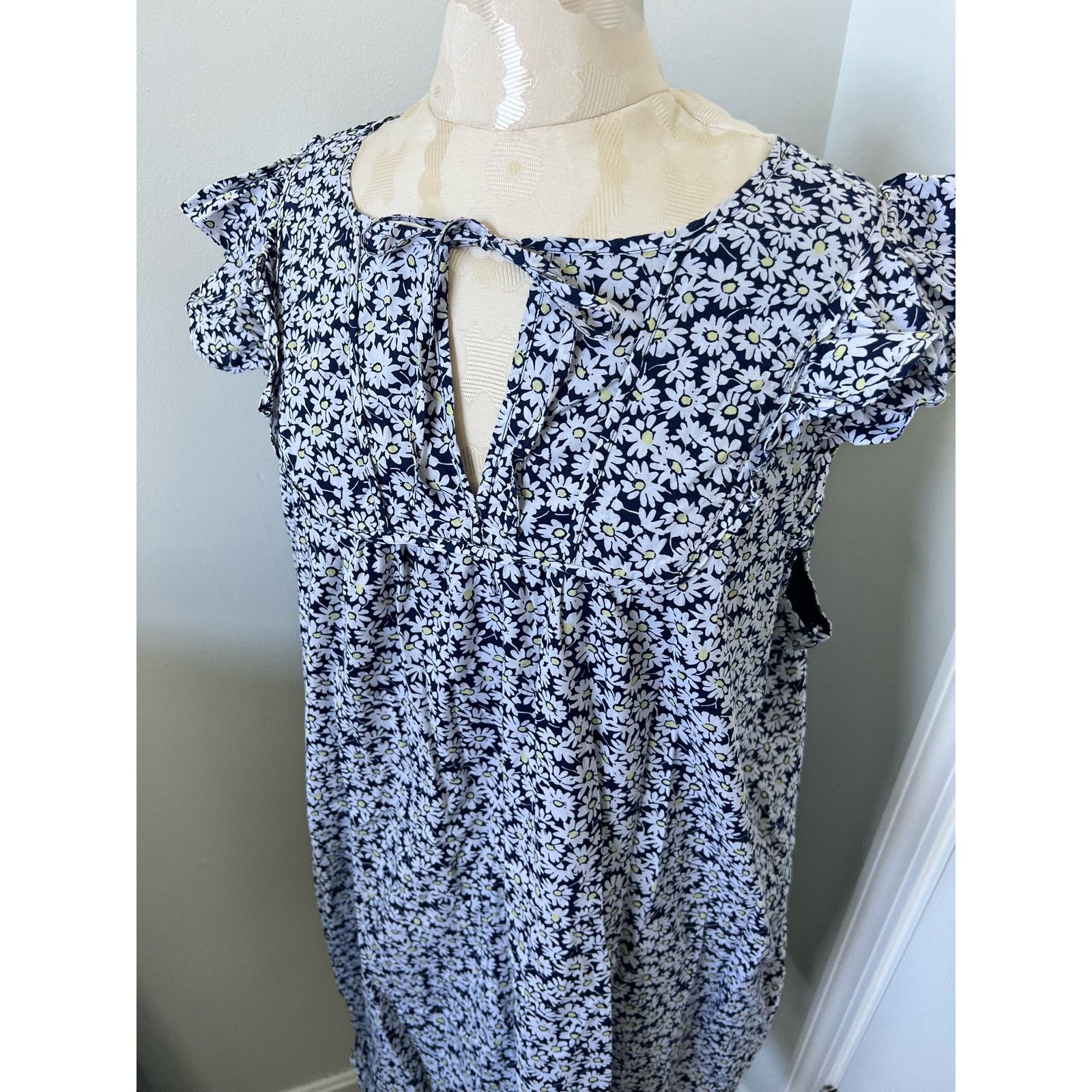 J.Crew J.Crew Short Sleeve Floral Print Ruffle Dress Size 20 Size 3XL / US 20-22 - 2 Thumbnail