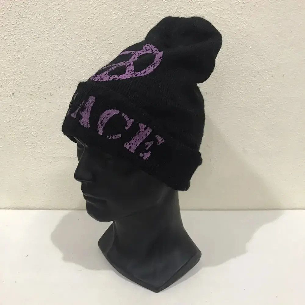 Vintage Vintage Peace Big Logo Beanie Hat Size ONE SIZE - 3 Thumbnail