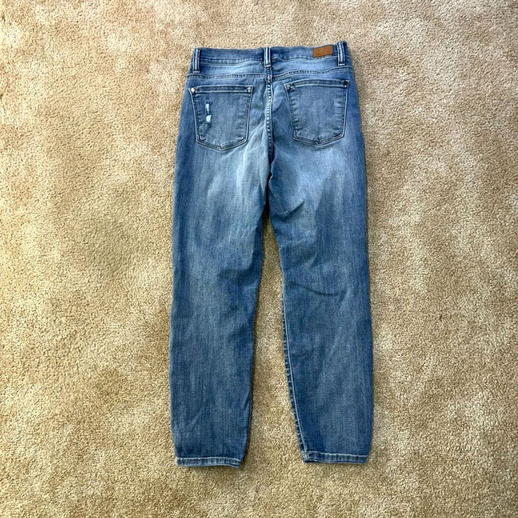 Denime Judy Blue Jeans Women's 5/27 Relaxed Fit High-Rise Denim Blue Stretch 5-Pocket Inseam 26" Cotton Blend Skinny Rise High-Type - XS? Size 27" / US 4 / IT 40 - 6 Thumbnail