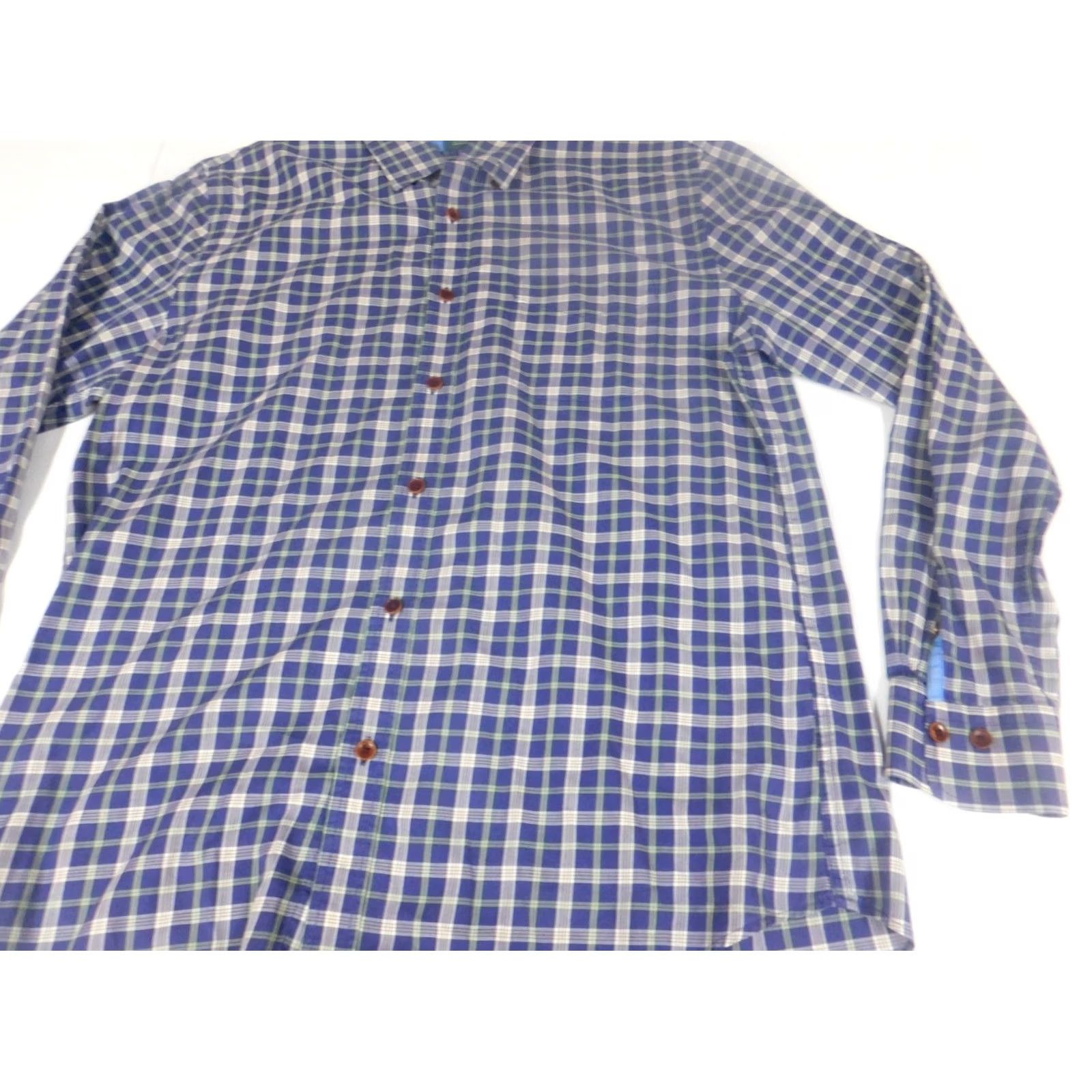 Vintage Peter England Mens Button-Down Shirt XL plaid Elite modern fit Size US XL / EU 56 / 4 - 2 Thumbnail