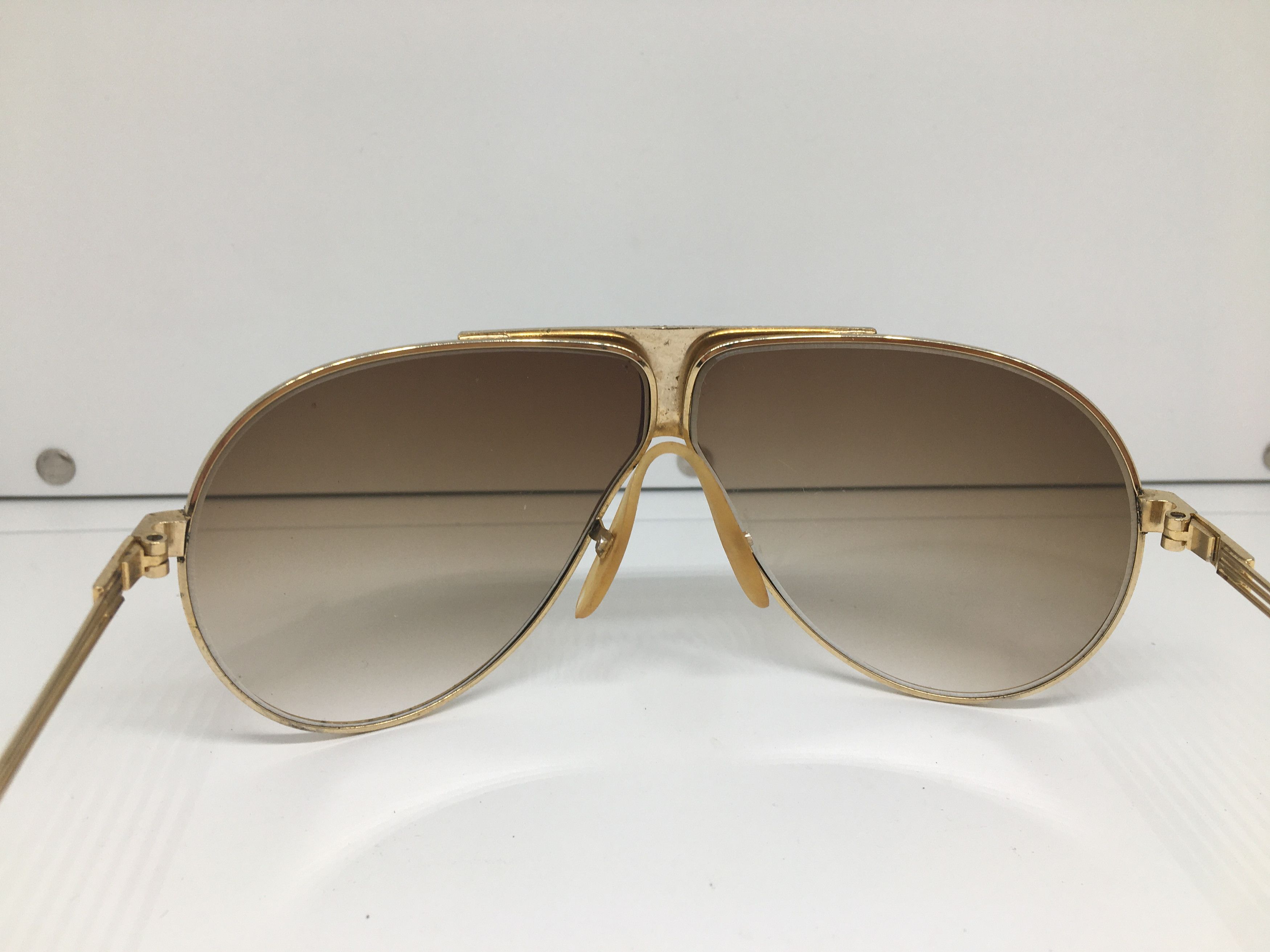 Pierre Cardin Vintage Pierre Cardin Gold Aviator Sunglasses Frame Pilot Size ONE SIZE - 5 Thumbnail