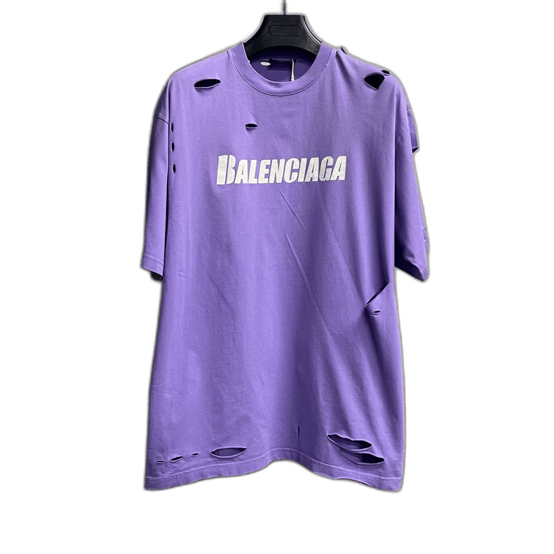 Balenciaga Balenciaga Lavender Logo Short Sleeve T-Shirt-yf Size US XS / EU 42 / 0 - 1 Thumbnail