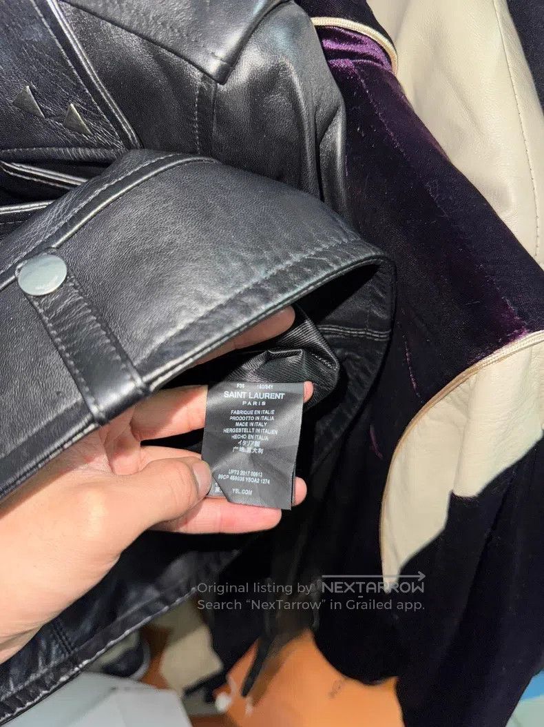 Saint Laurent Paris Saint Laurent Paris Sheepskin Embossed Logo Leather Jacket Size XS / US 0-2 / IT 36-38 - 6 Thumbnail