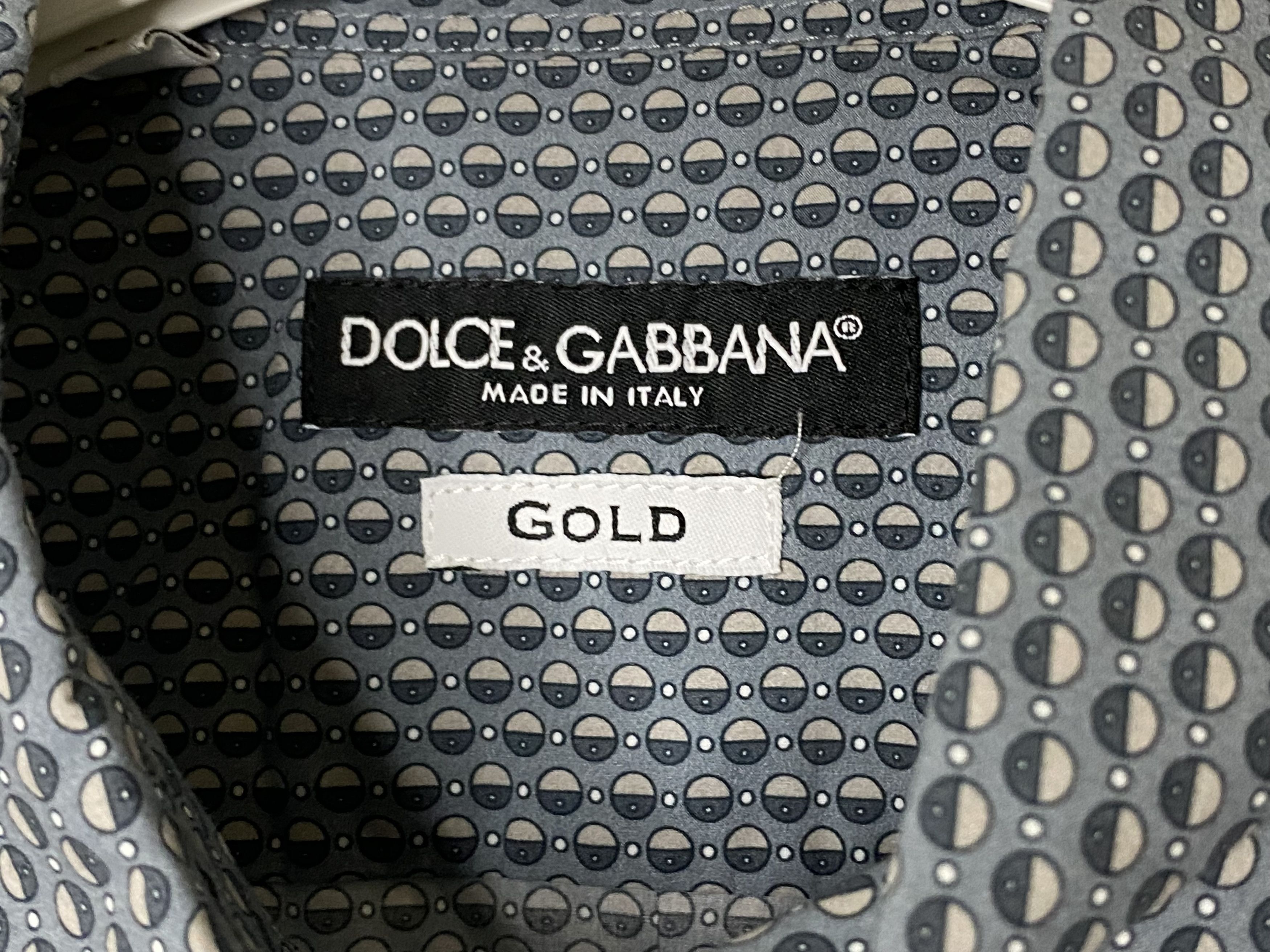 Dolce & Gabbana DOLCE & GABBANA GOLD BLUE SLIM FIT DRESS FORMAL SHIRT MENS Size 42S - 3 Thumbnail