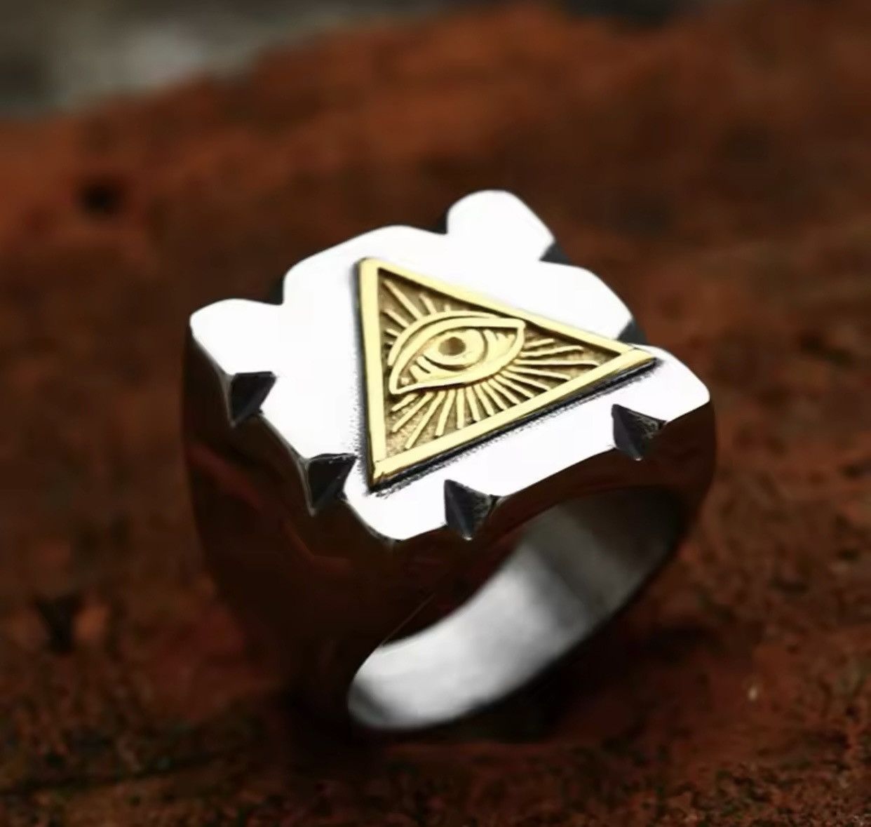 Jewelry × Vintage New Style 316L Stainless Steel Eye of Horus Ring Size ONE SIZE - 2 Thumbnail