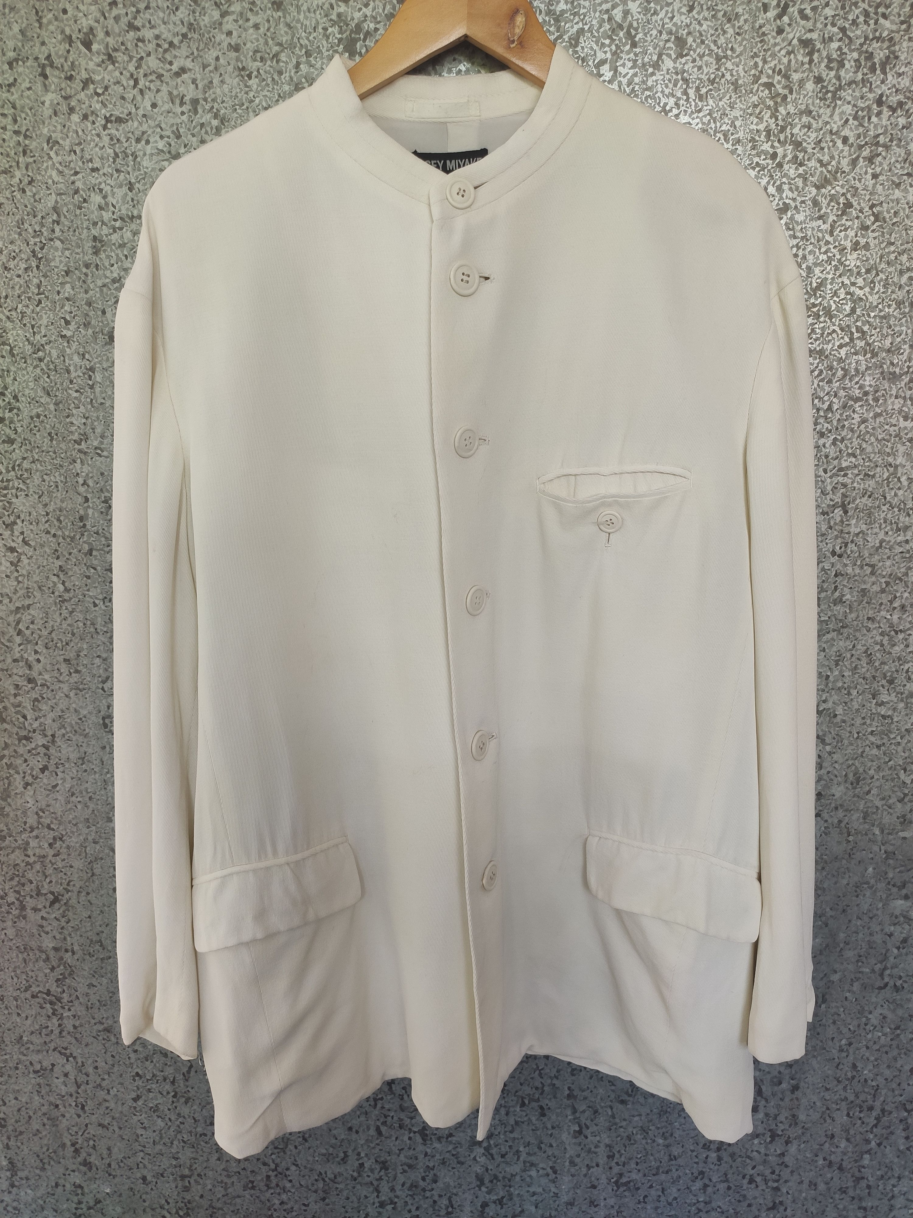 Pre-owned Issey Miyake X Issey Miyake Pleats Please Issey Miyake Blouse Jacket Cheong Sam Neck Linen Rayon