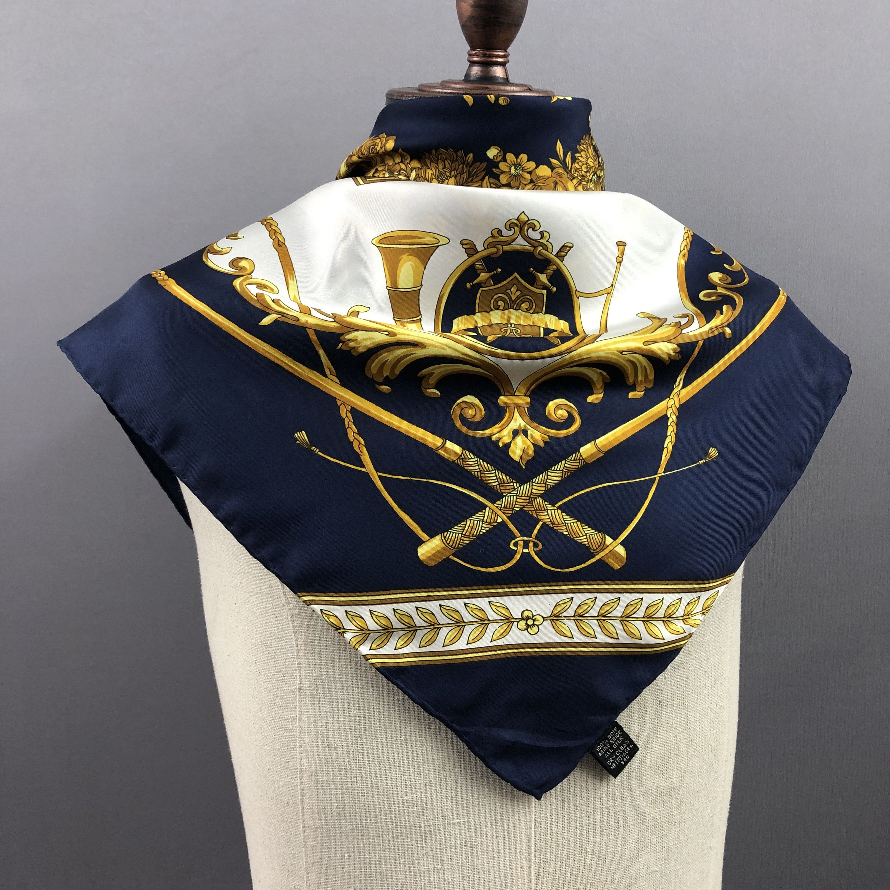Other × Vintage Vintage Erre SILK Scarf Twill Stole Wraps Scarves Size ONE SIZE - 4 Thumbnail