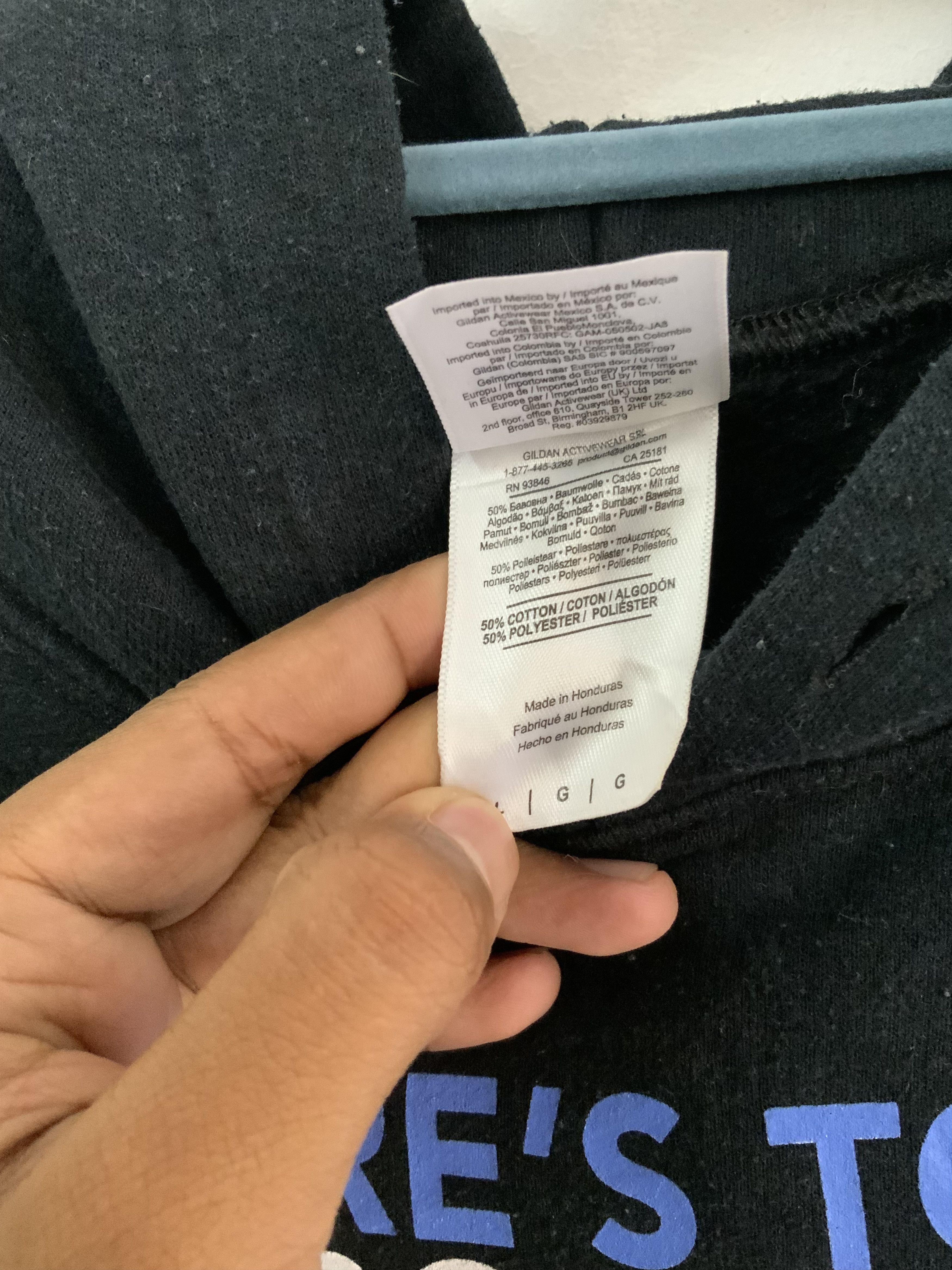 Gildan Gildan Big Quote Black Hoodie Size US L / EU 52-54 / 3 - 8 Thumbnail