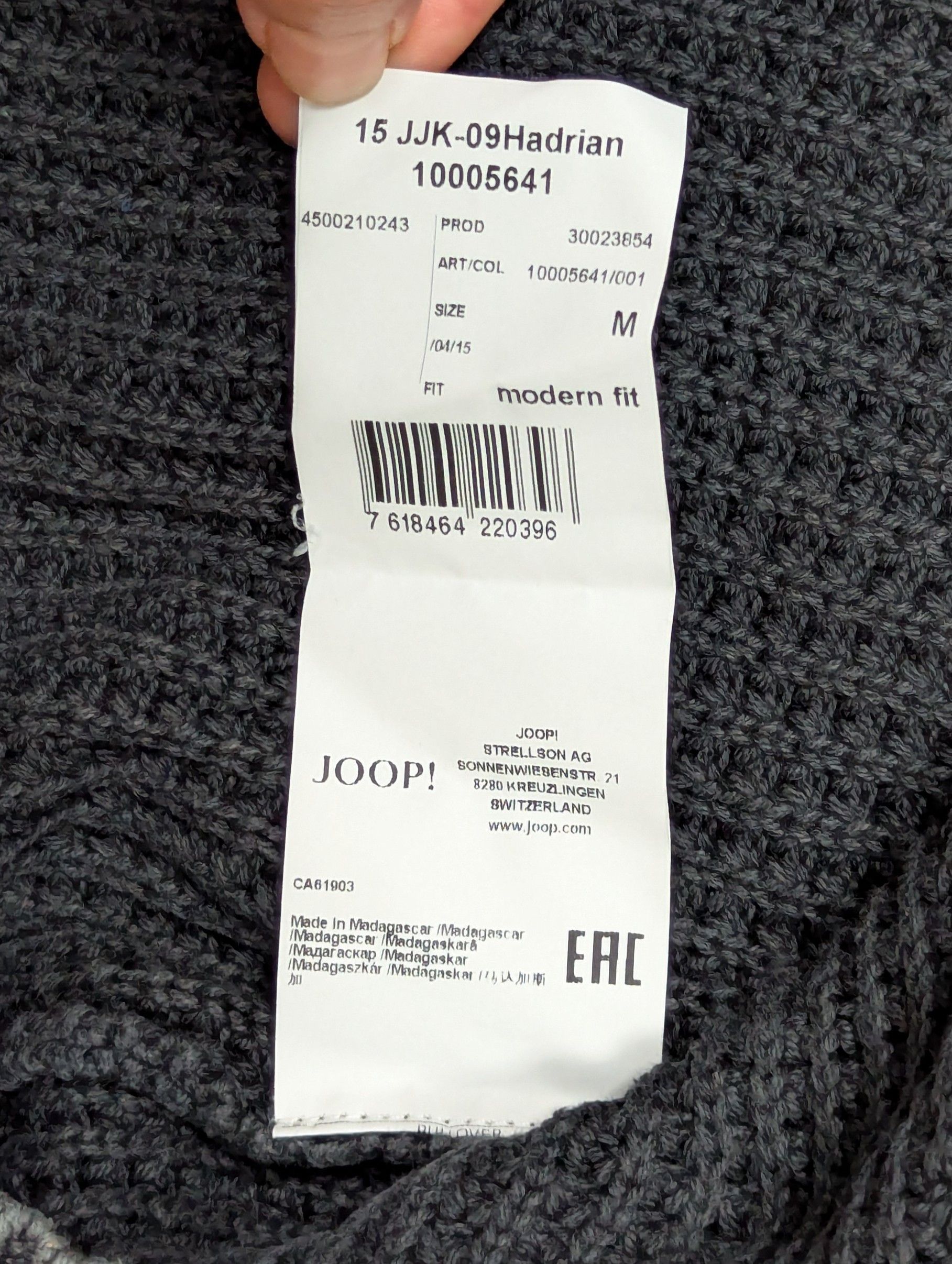 Joop! Joop! VTG Chunky Knit Sweater M Distressed Gray Size US M / EU 48-50 / 2 - 10 Thumbnail
