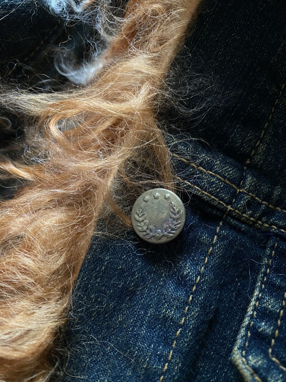 Other Vintage 90s Kryos Paris Blue Denim Jacket Faux Fur Y2K Sz 40 Size M / US 6-8 / IT 42-44 - 8 Thumbnail