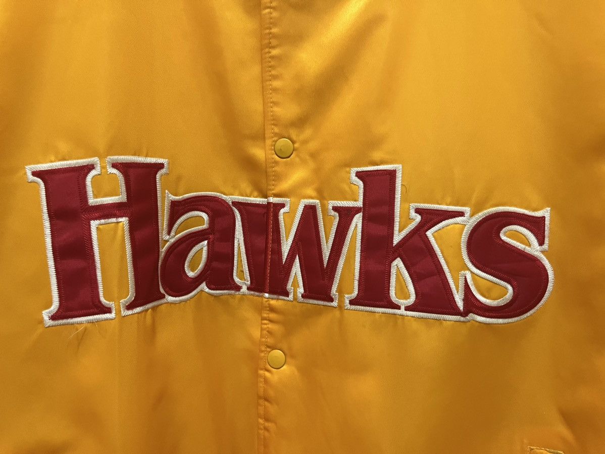 NBA × Vintage Vtg 90s Unworn Atlanta Hawks Satin Bomber Jacket Oversized Size US XXL / EU 58 / 5 - 4 Thumbnail