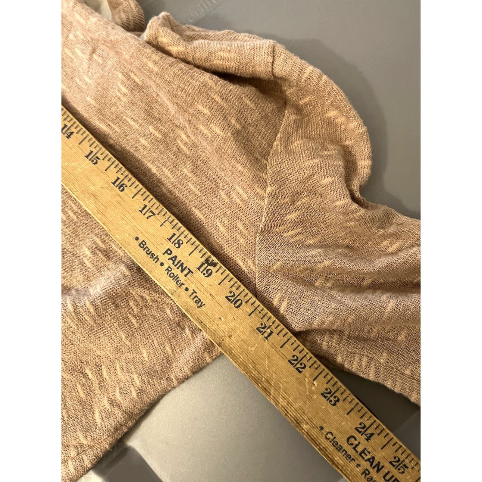 Loft VINTAGE LOFT Shirt Sweater Womens M Brown Ivory Scoop Neck Knit Pullover Long Sleeve Classic Modern Marled Metallic Size M / US 6-8 / IT 42-44 - 5 Thumbnail