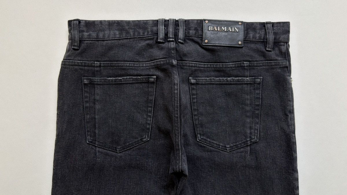 Balmain 2012 ‘Knee Blowout’ Washed Black Jeans Size US 34 / EU 50 - 13 Thumbnail
