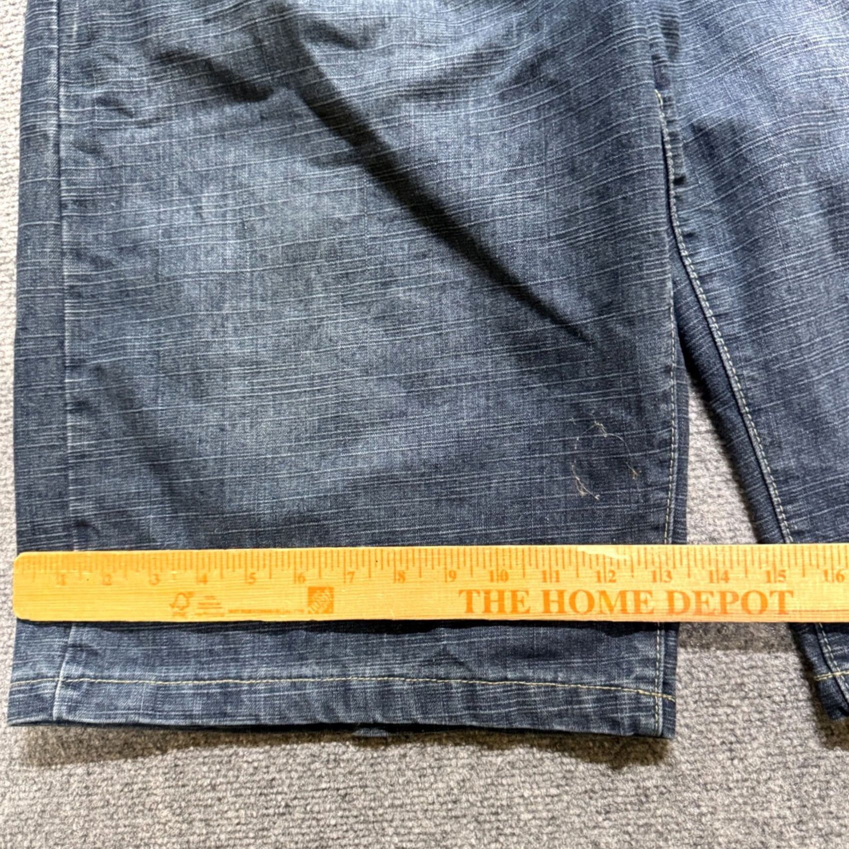Express VINTAGE Brooklyn Express Denim Jean Shorts Mens 40 Baggy Wide Leg Skater Y2K Grunge Size US 40 / EU 56 - 6 Thumbnail