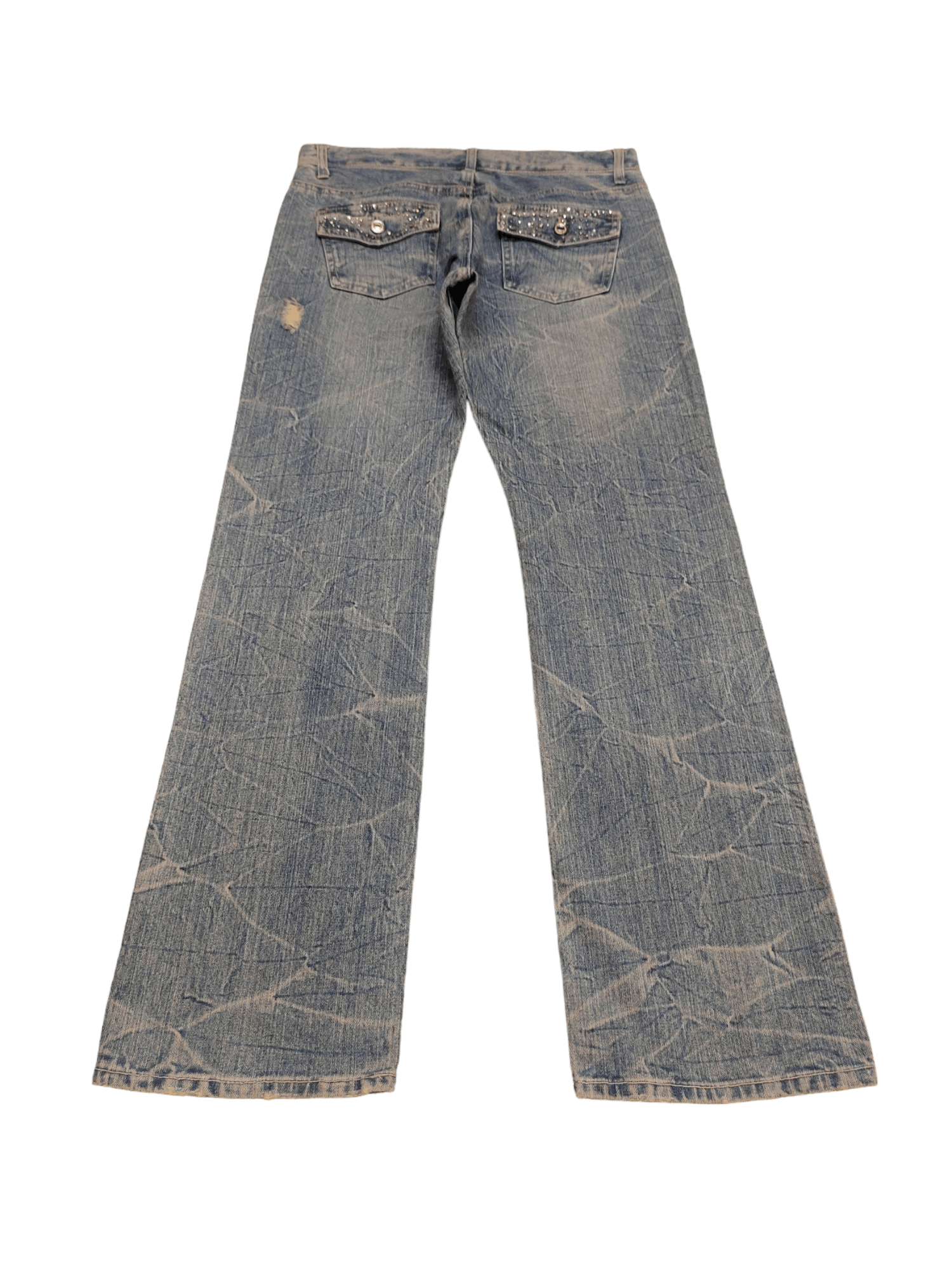 If Six Was Nine Flare Jeans Daily Topics Distress Faded Bootcut Ifsixwasnine Size US 32 / EU 48 - 11 Thumbnail