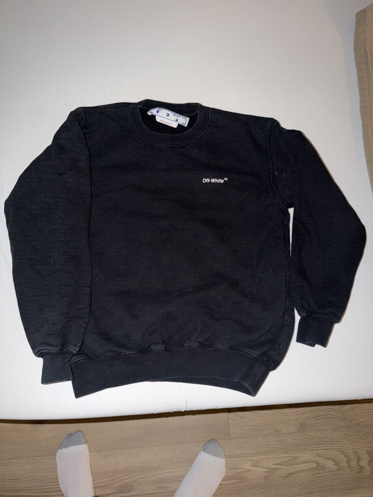 Off-White Off White Womens Black Crewneck Virgil Abloh SIZE XS Size S / US 4 / IT 40 - 1 Thumbnail